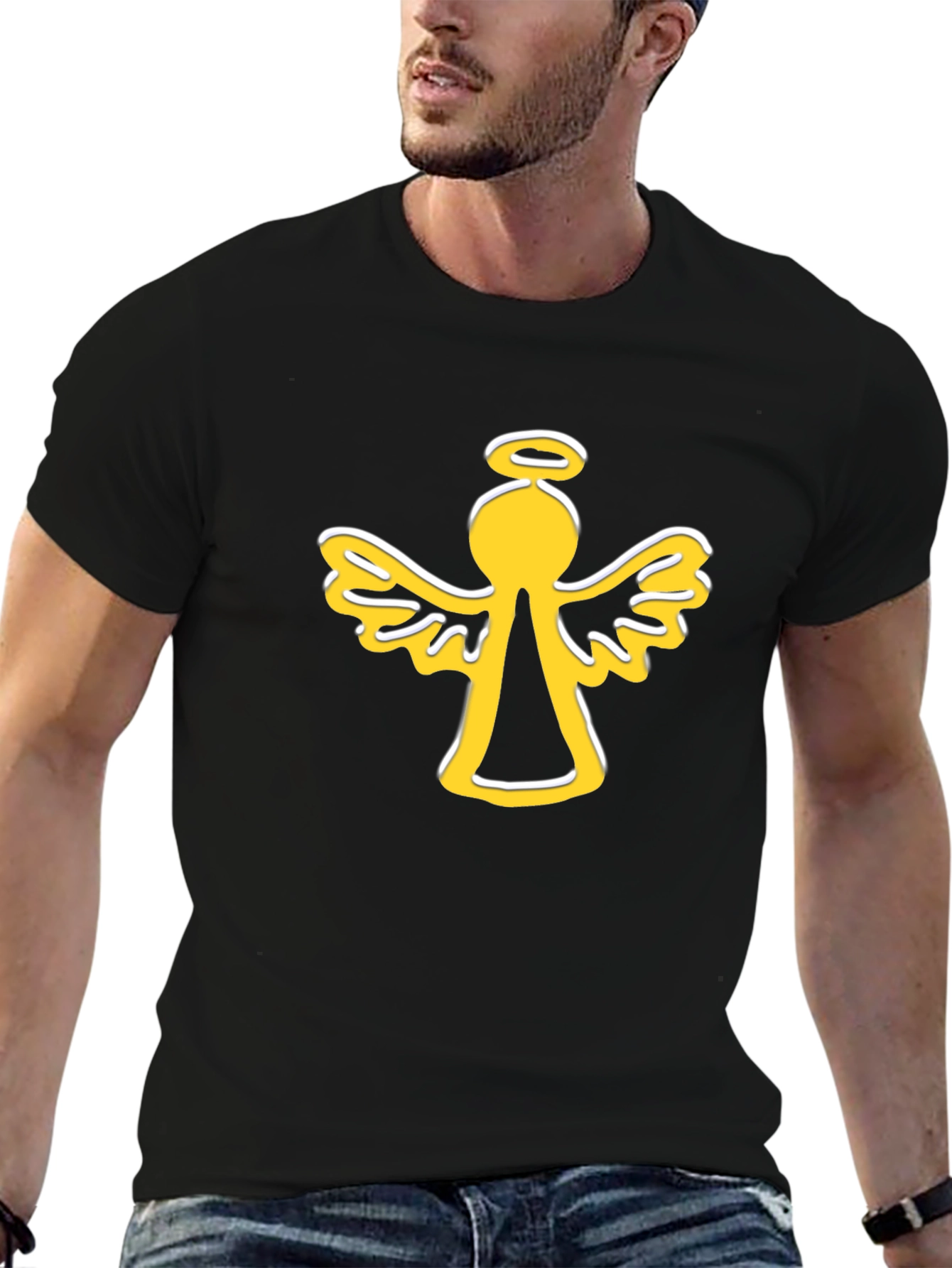 Angel Graphic Black T-Shirt