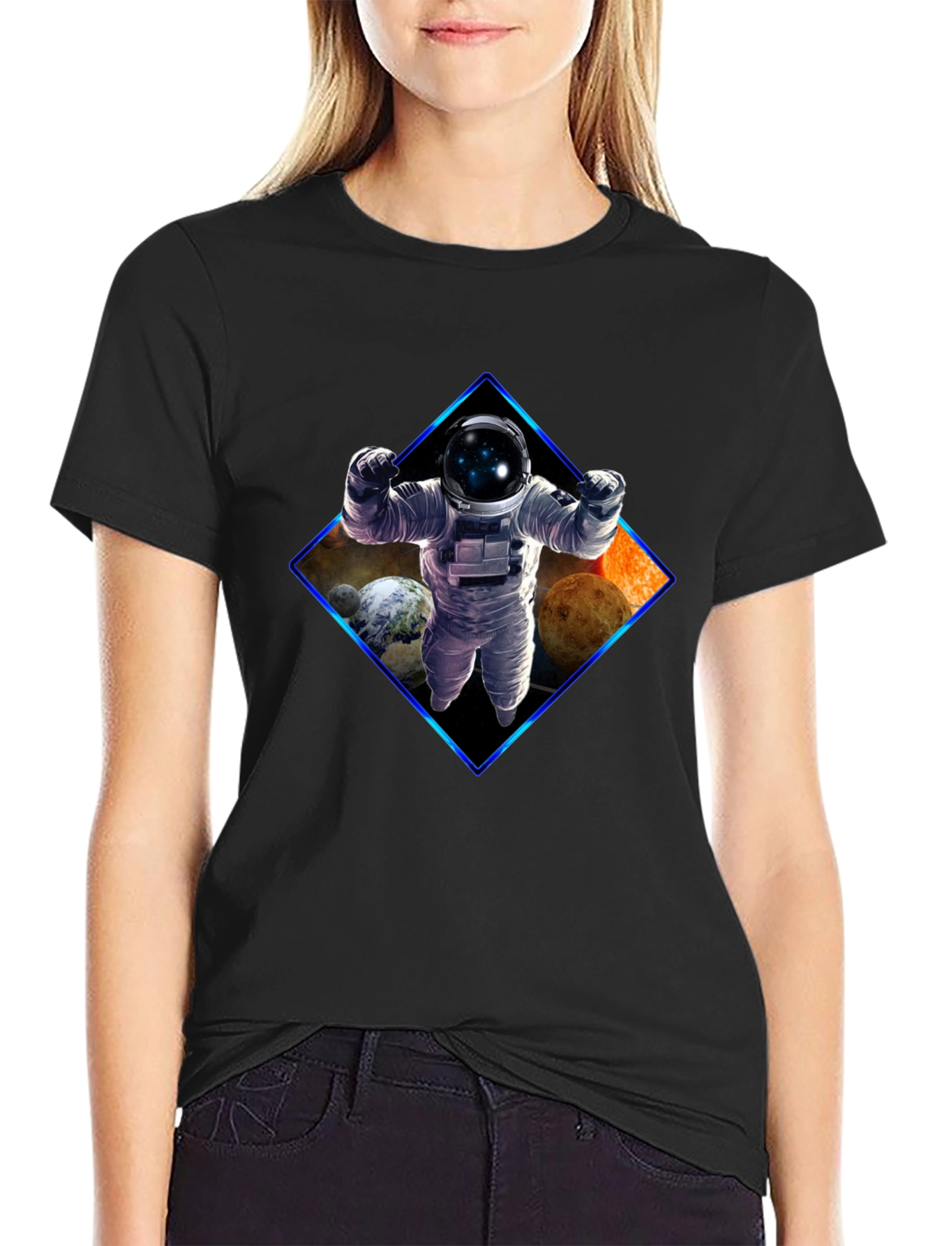 Astronaut Graphic Black T-Shirt