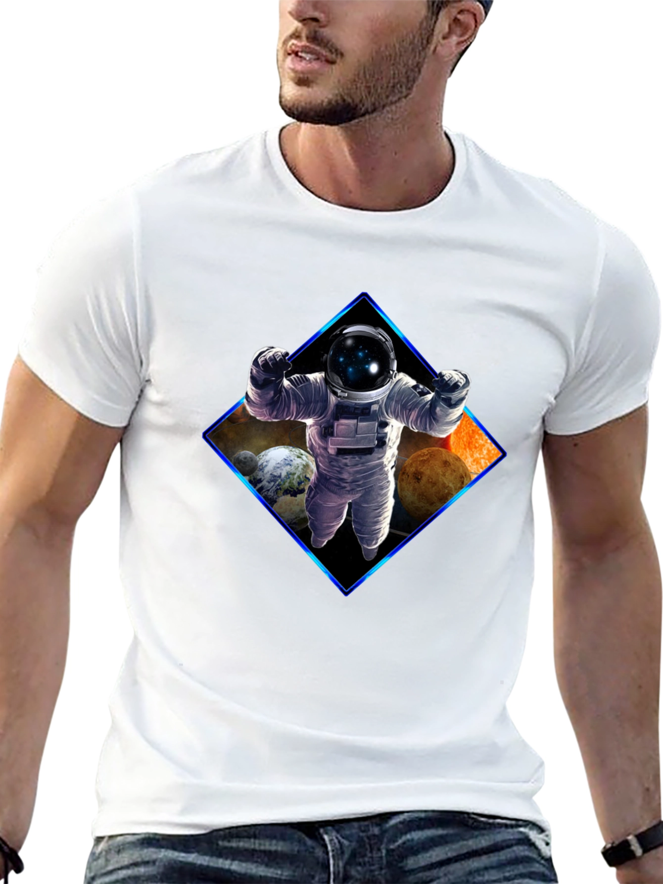 Astronaut Graphic Black T-Shirt