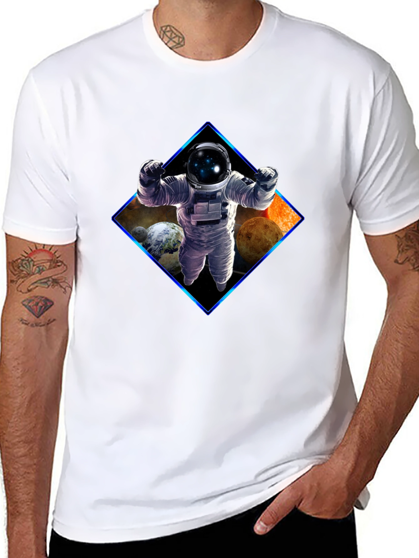 Astronaut Graphic Black T-Shirt