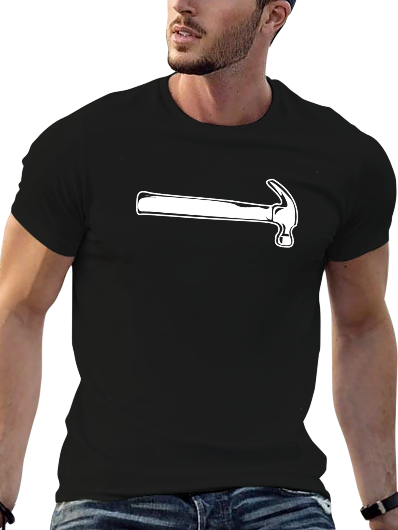 Hammer Graphic Black Tee - DIY Enthusiast Apparel
