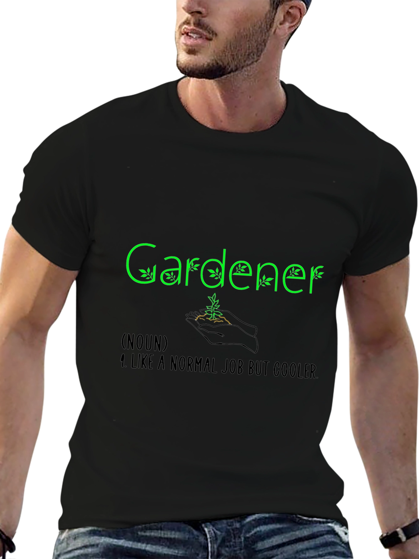 Gardener Definition Black T-Shirt