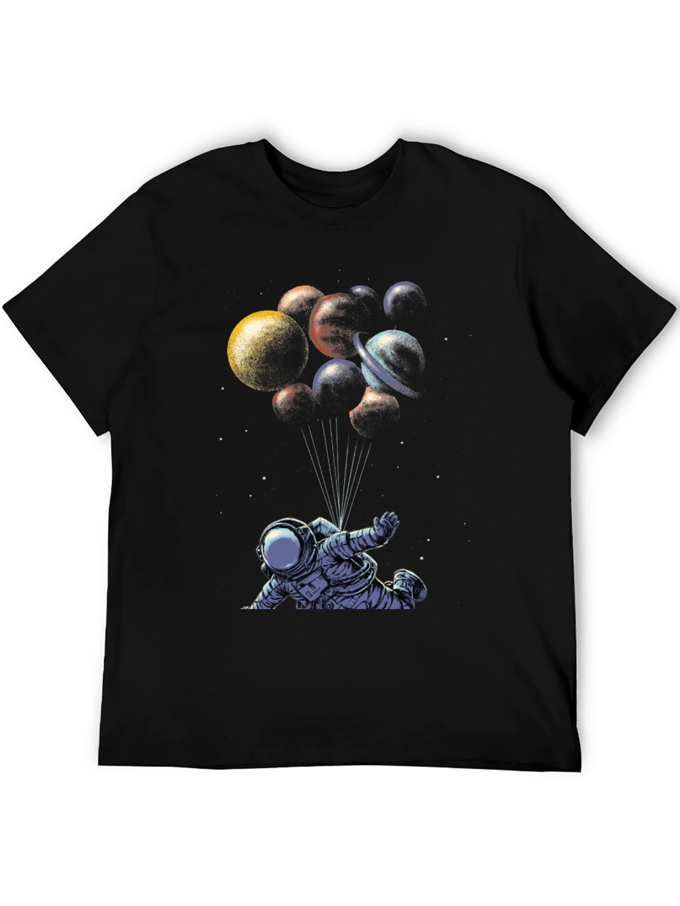 Astronaut Planet Balloons Graphic Tee