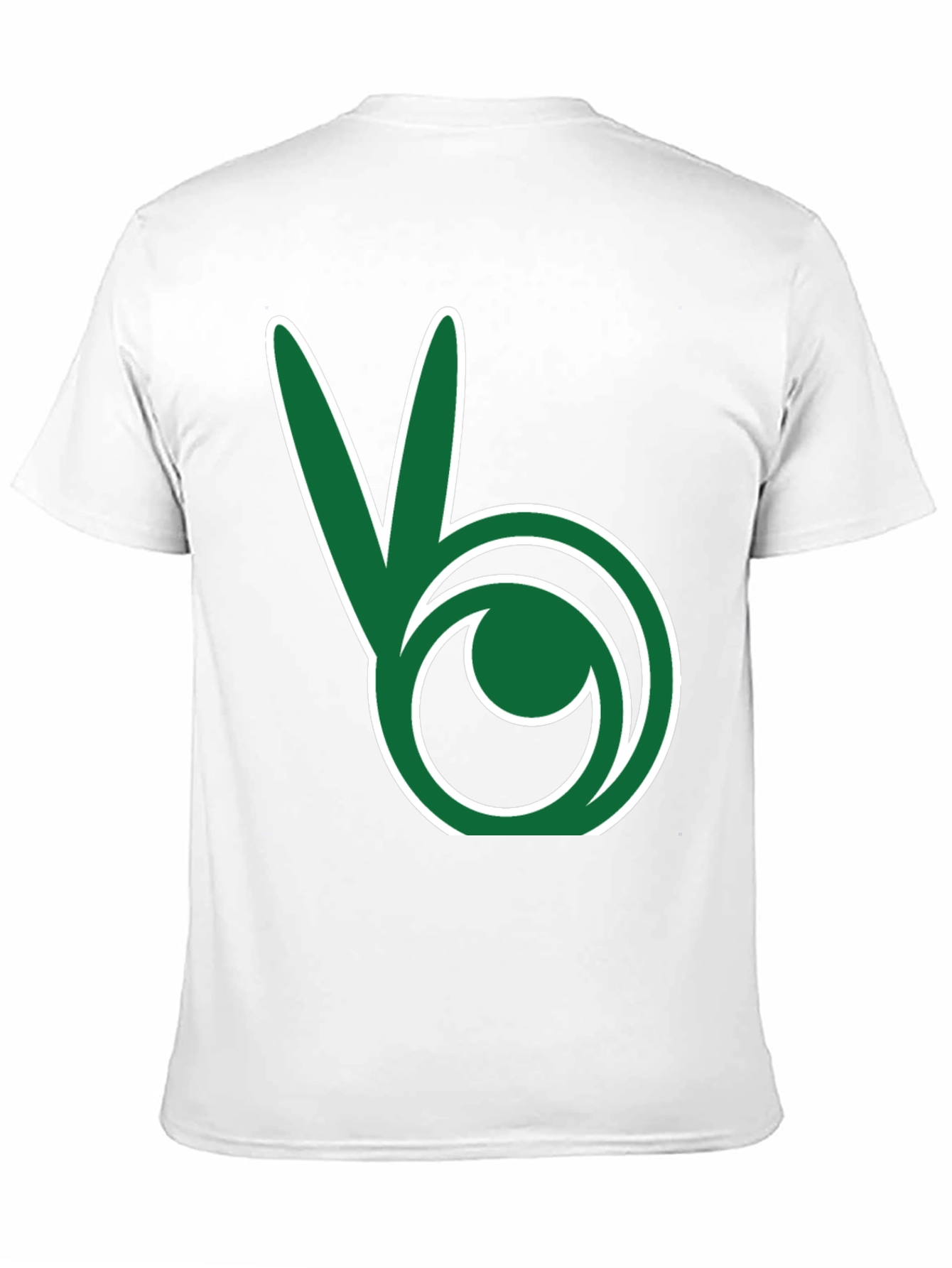 Green Peace Sign Black T-Shirt