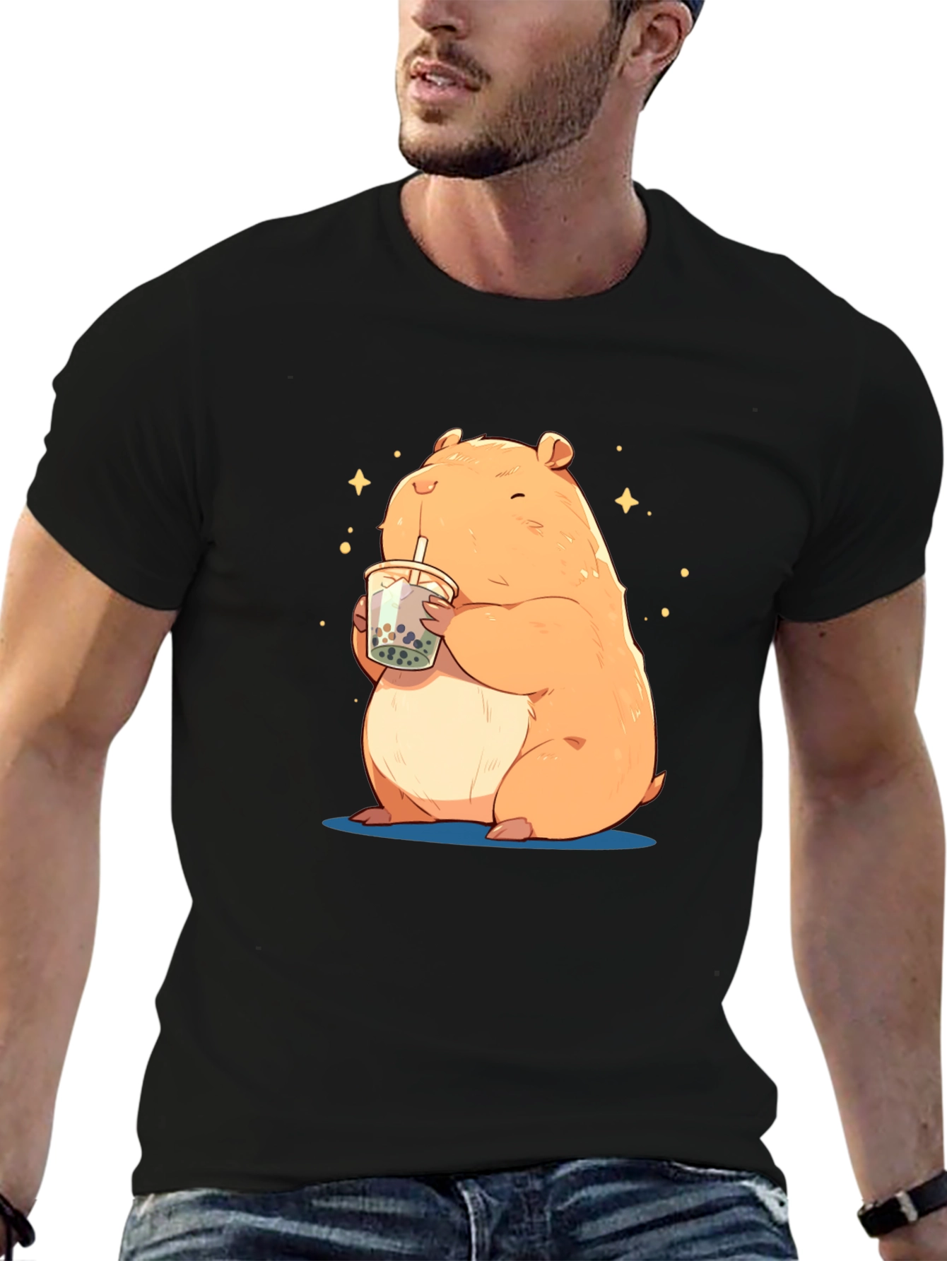 Hamster Boba Tea Graphic T-Shirt
