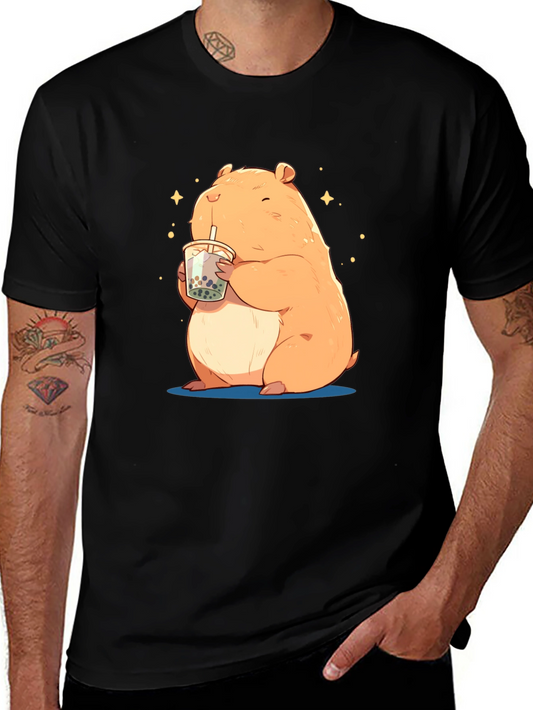 Hamster Boba Tea Graphic T-Shirt