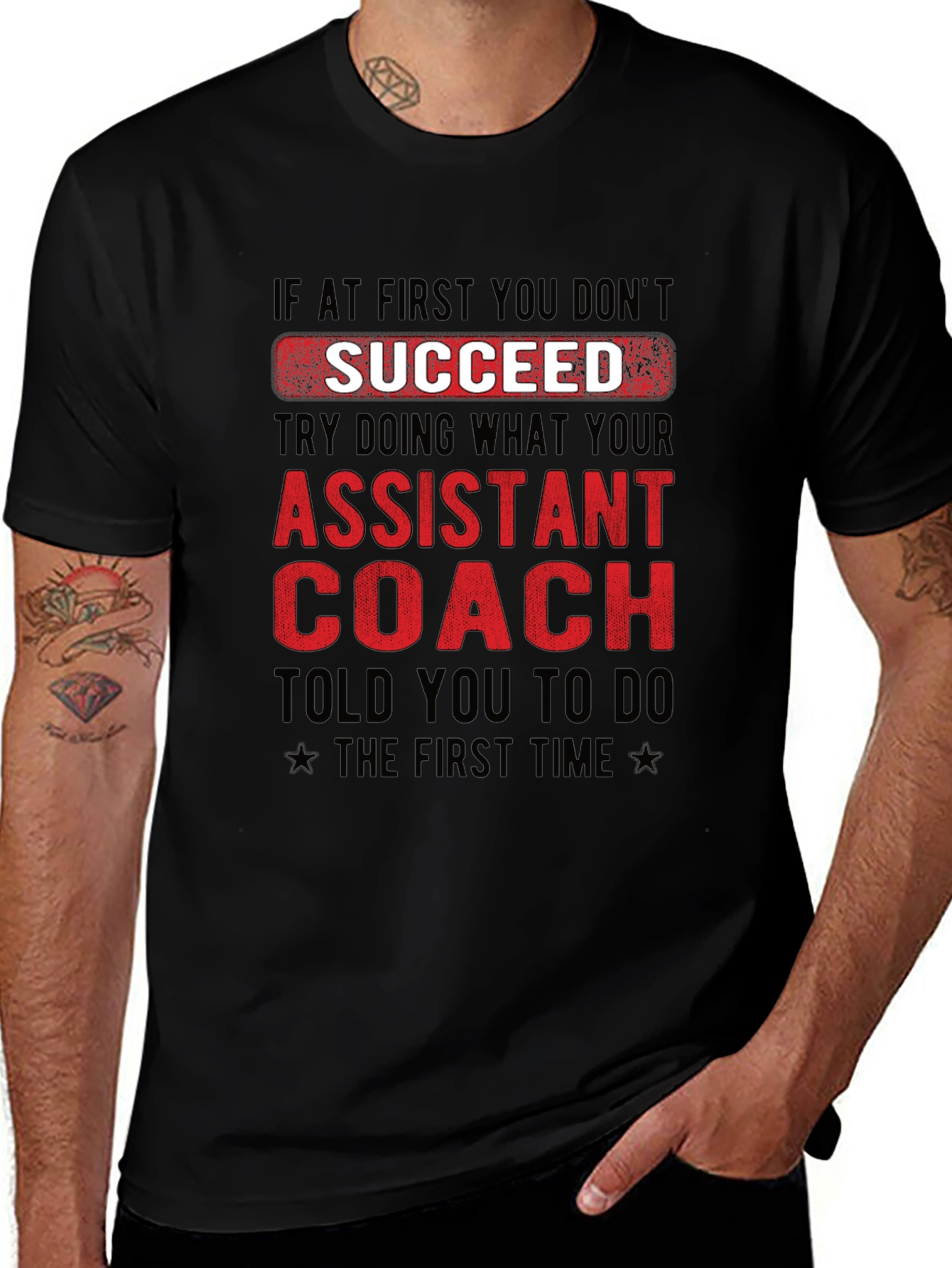 Assistant Coach Graphic T-Shirt - Funny Team Tee