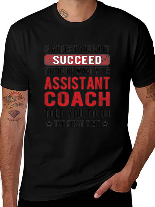 Assistant Coach Graphic T-Shirt - Funny Team Tee