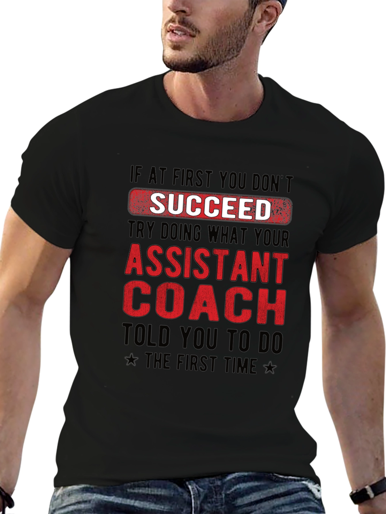 Assistant Coach Graphic T-Shirt - Funny Team Tee