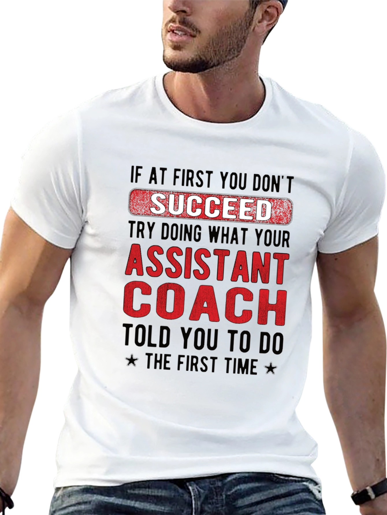 Assistant Coach Graphic T-Shirt - Funny Team Tee
