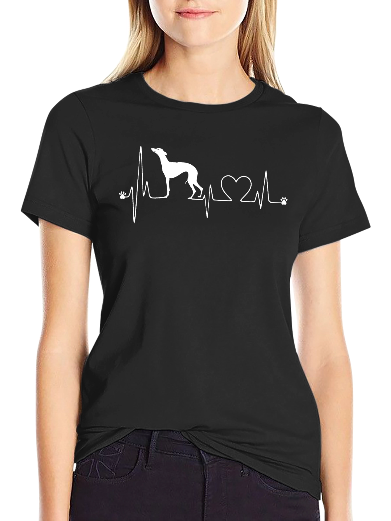 Greyhound Heartbeat T-Shirt - Dog Lover Tee