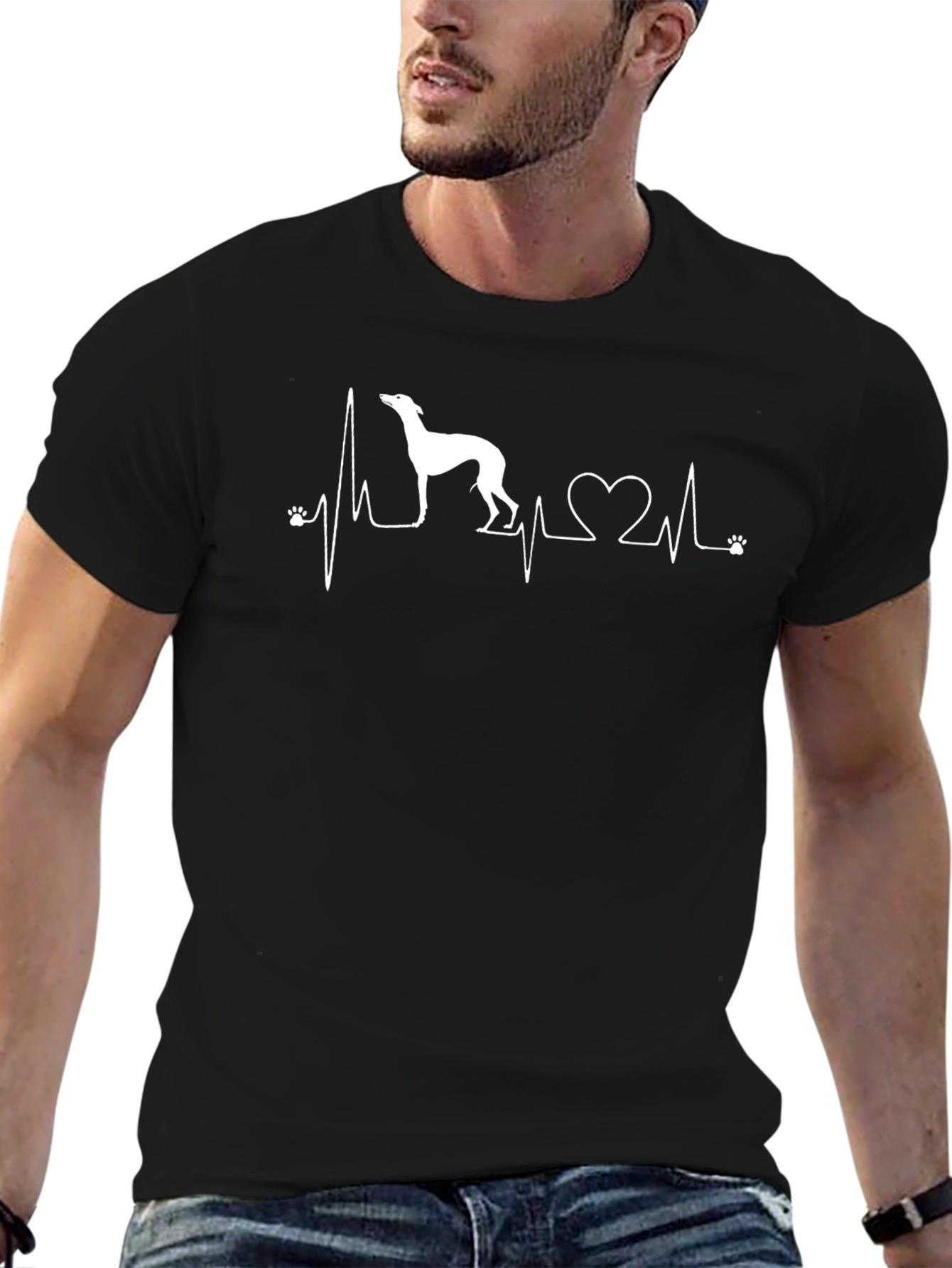 Greyhound Heartbeat T-Shirt - Dog Lover Tee