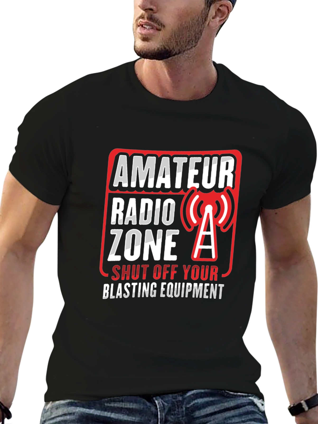 Amateur Radio Zone T-Shirt - Blasting Equipment Warning
