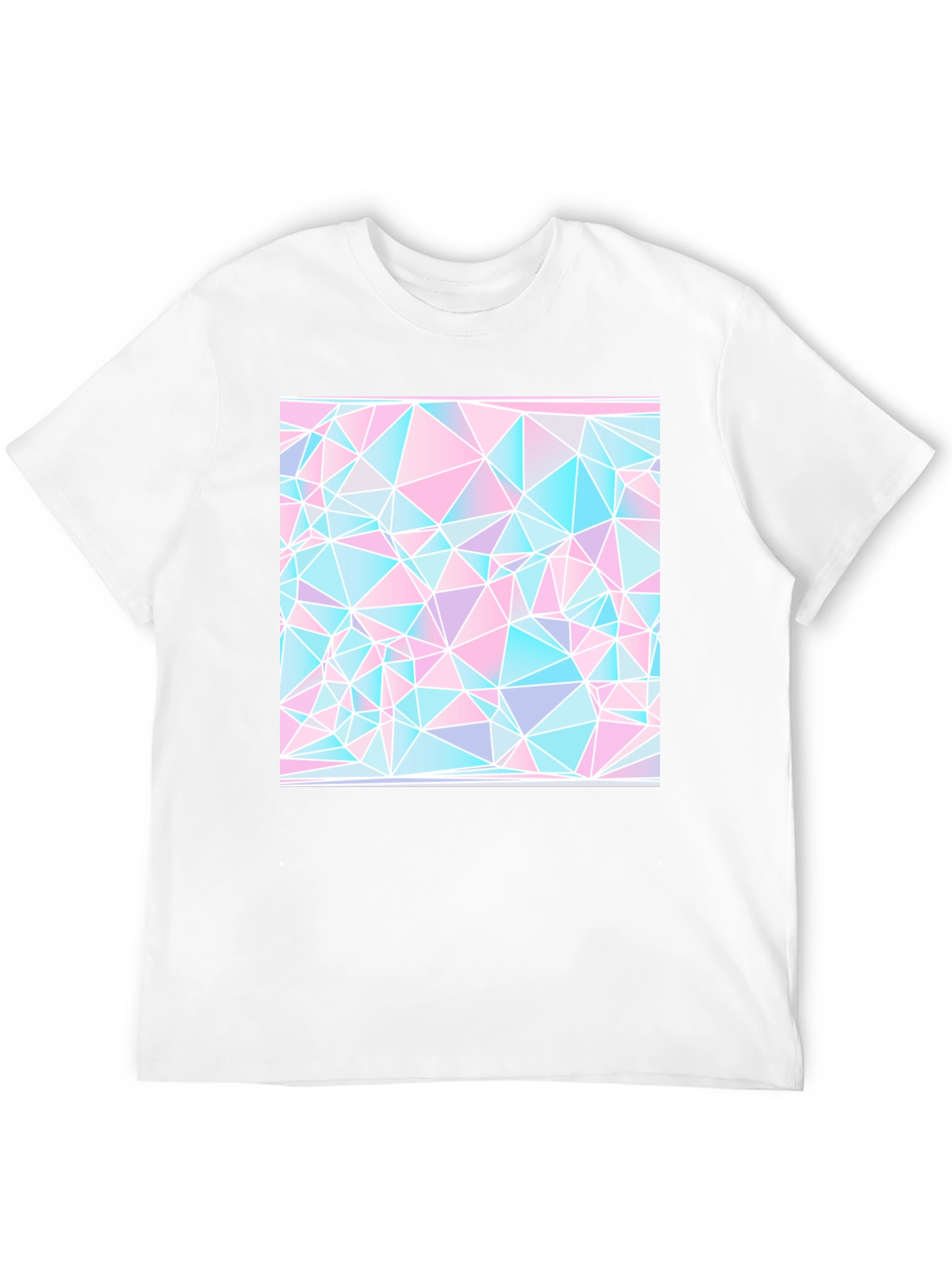 Geometric Triangle Print Black Tee