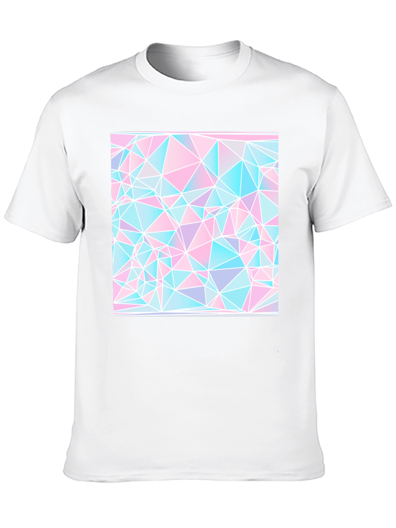 Geometric Triangle Print Black Tee