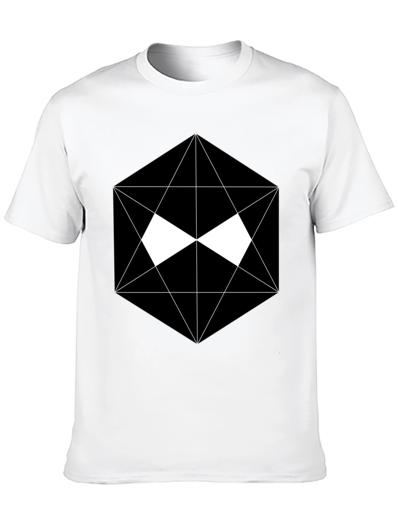 Geometric Graphic Black T-Shirt