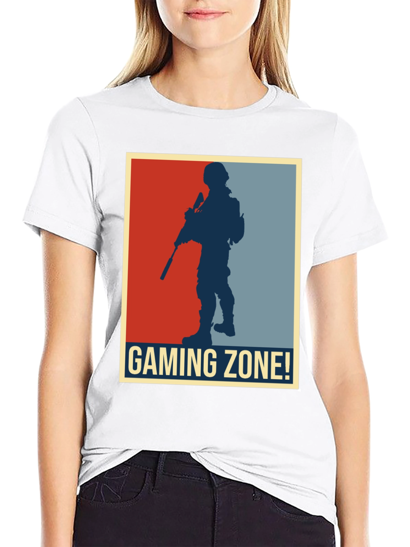 Gaming Zone Soldier Graphic Tee - Black