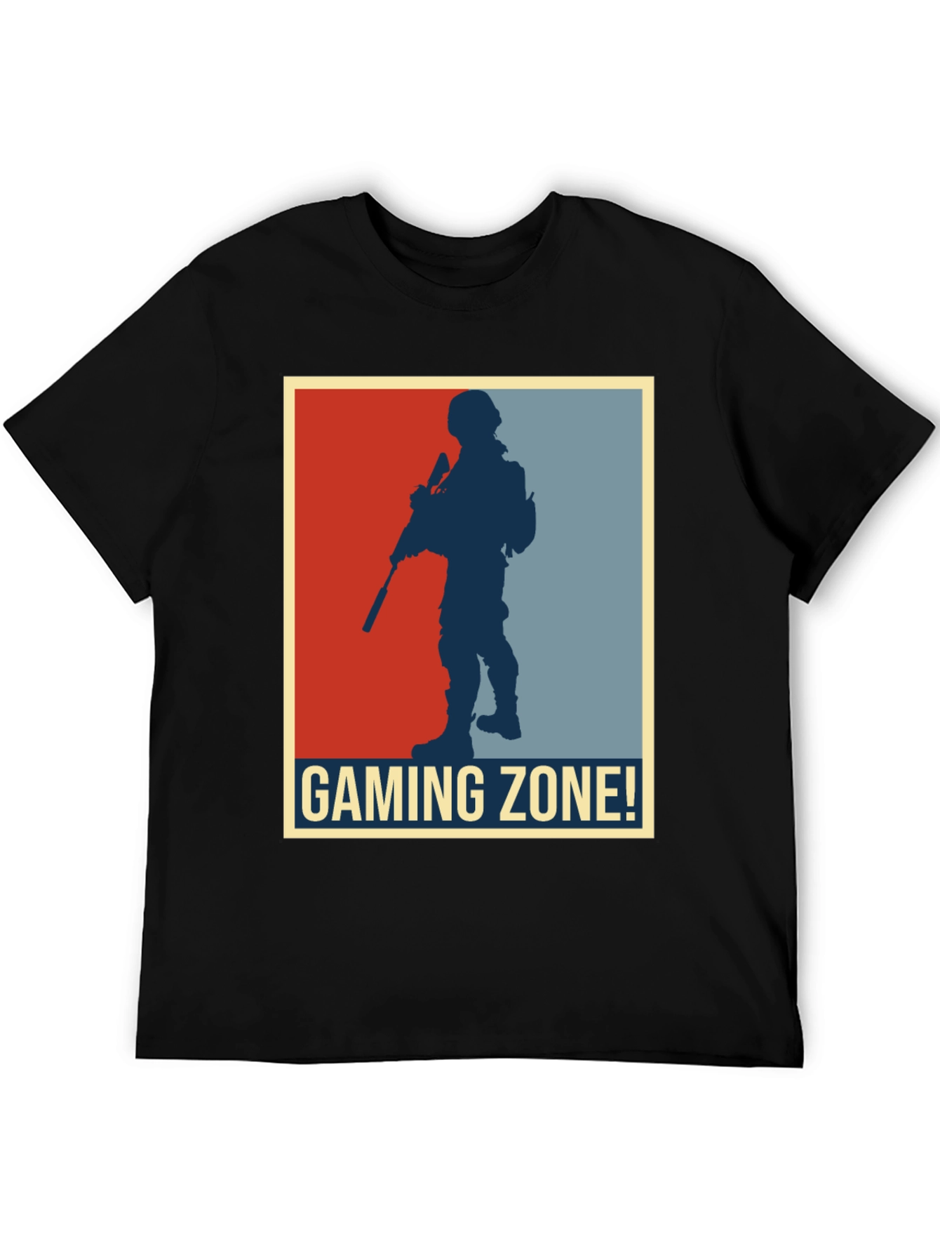 Gaming Zone Soldier Graphic Tee - Black