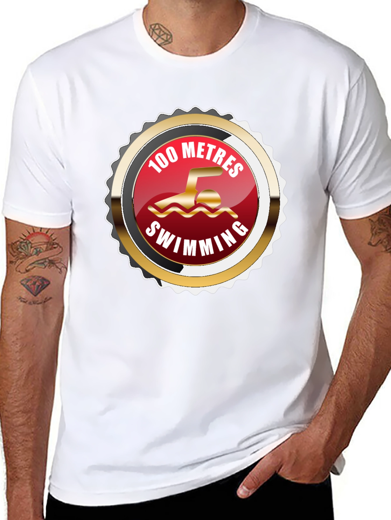 100 Metres Swimming T-Shirt