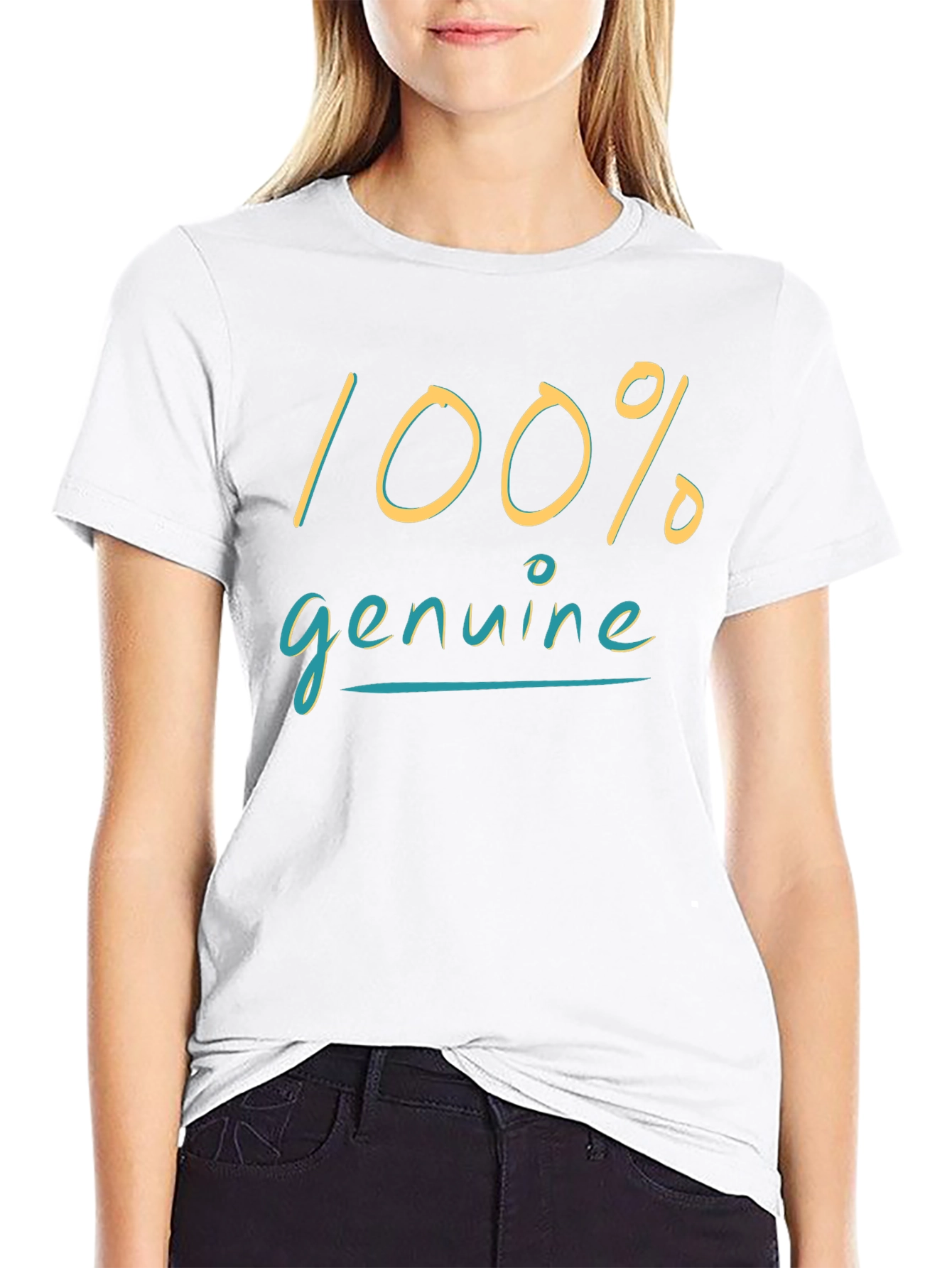 100% Genuine Black Graphic Tee