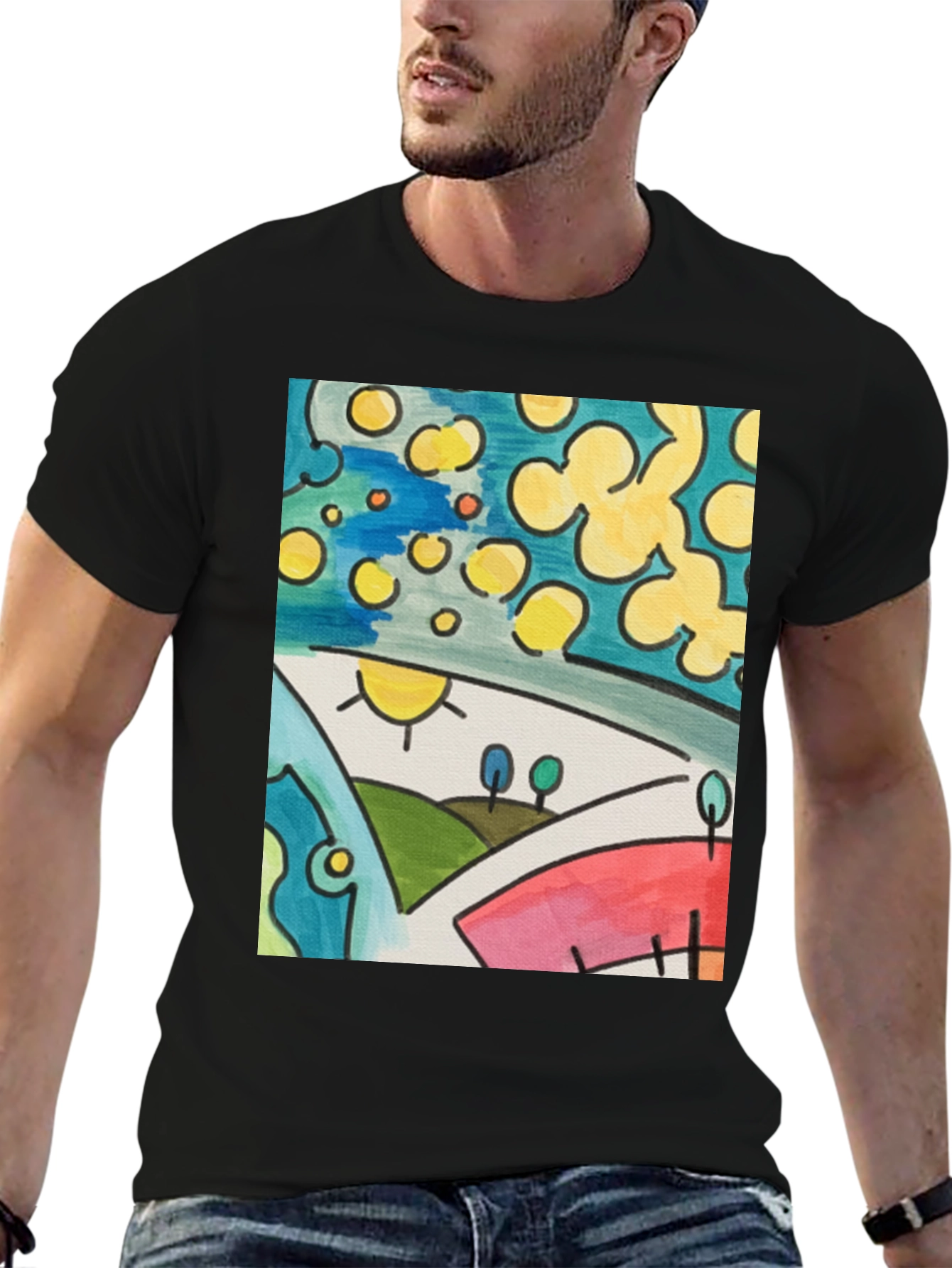 Abstract Art T-Shirt: Vibrant Graphic Tee