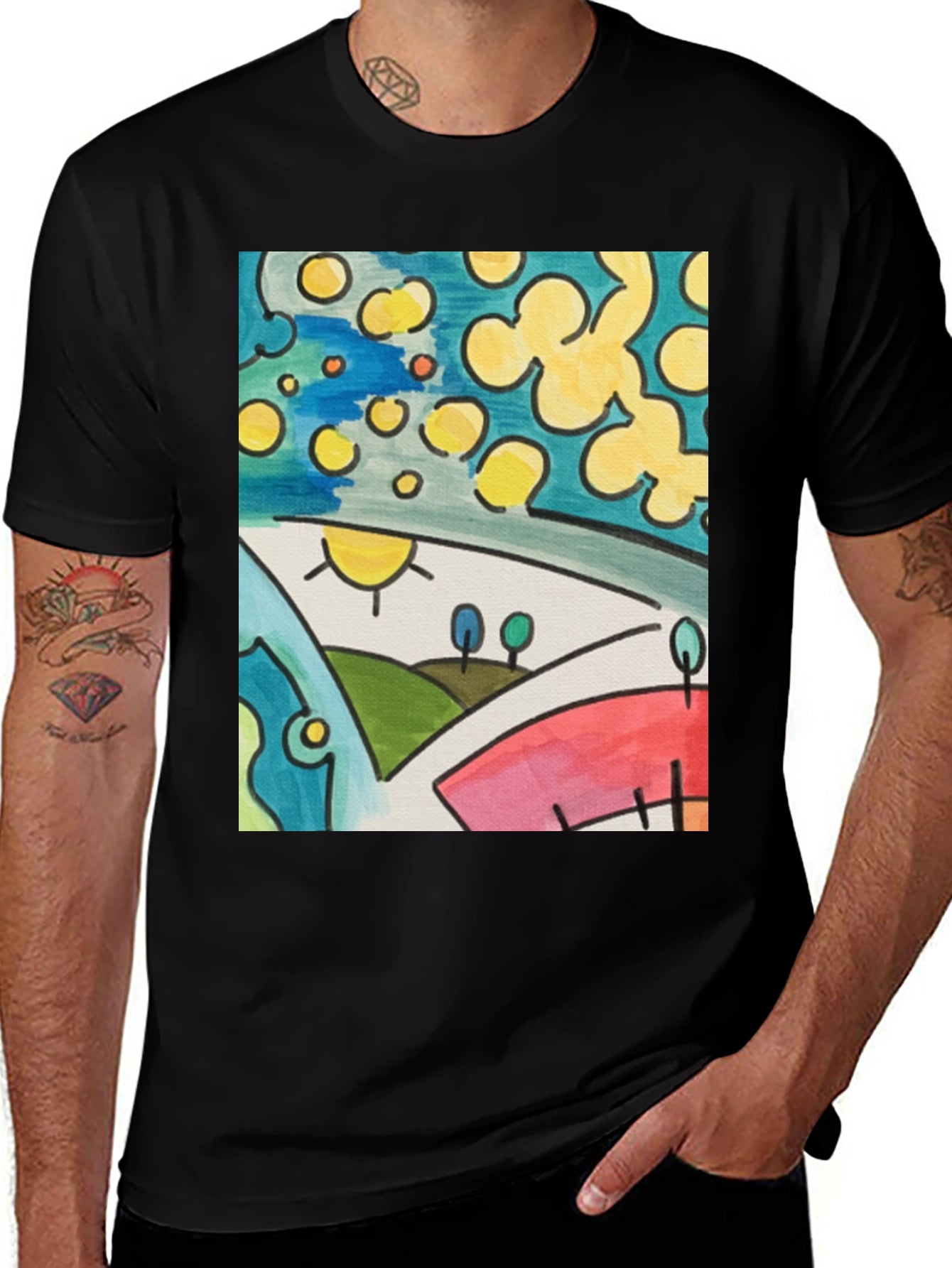 Abstract Art T-Shirt: Vibrant Graphic Tee