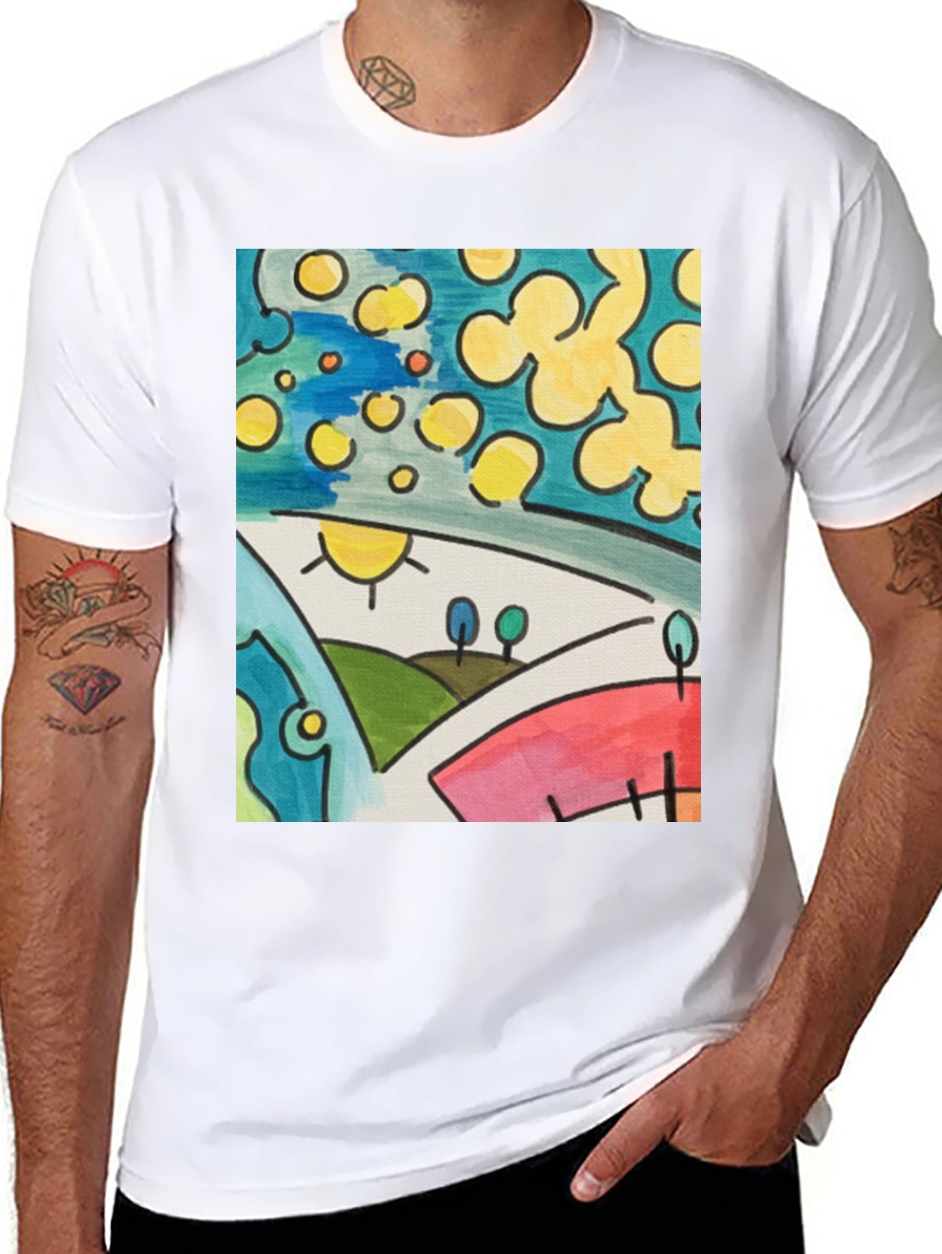 Abstract Art T-Shirt: Vibrant Graphic Tee