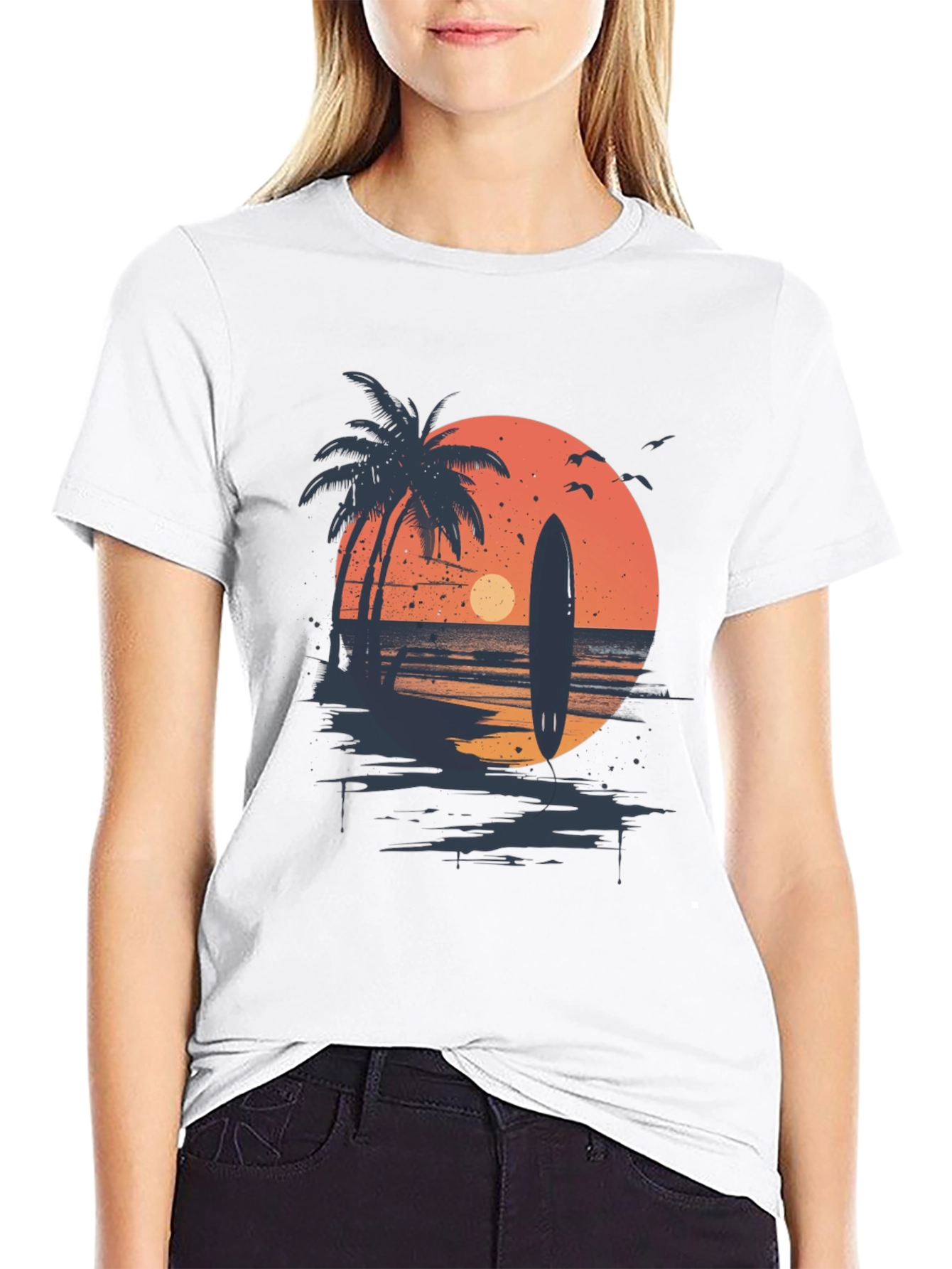 Sunset Beach Surf T-Shirt