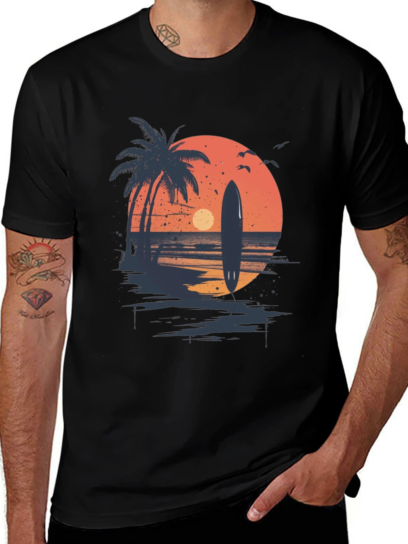 Sunset Beach Surf T-Shirt