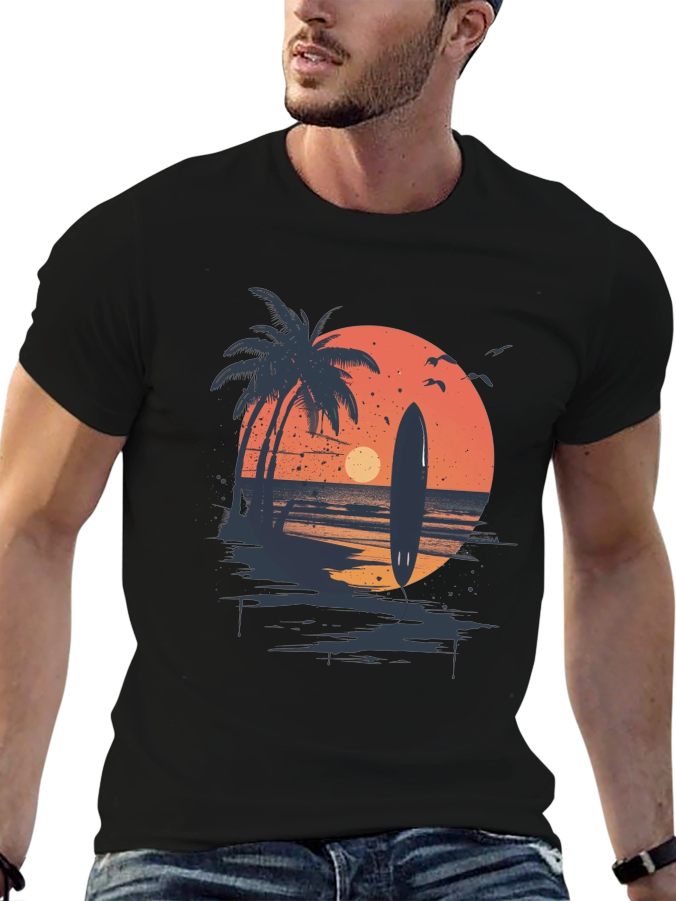 Sunset Beach Surf T-Shirt