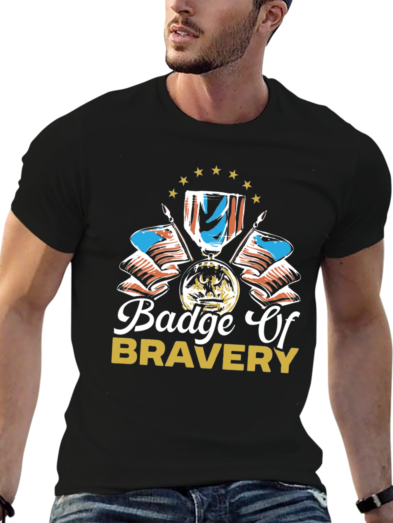 Badge of Bravery Graphic T-Shirt