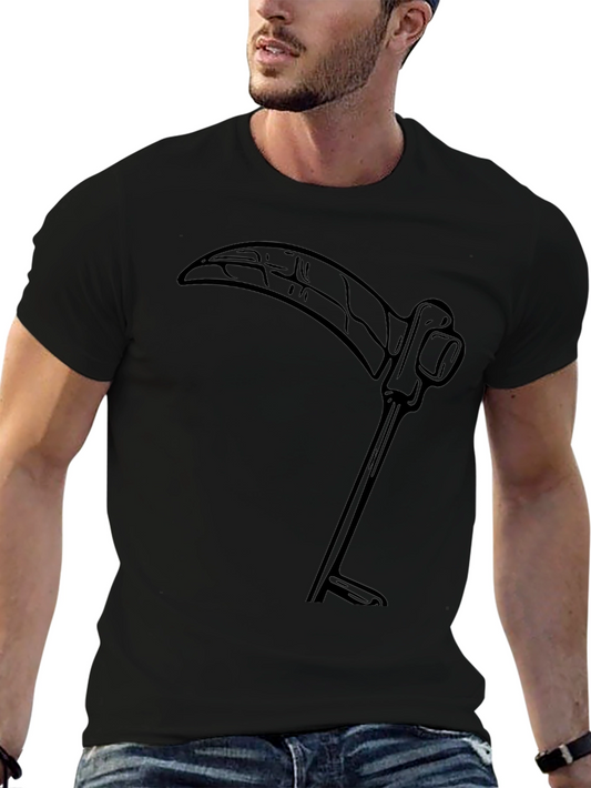 Grim Reaper Scythe Graphic T-Shirt - Black