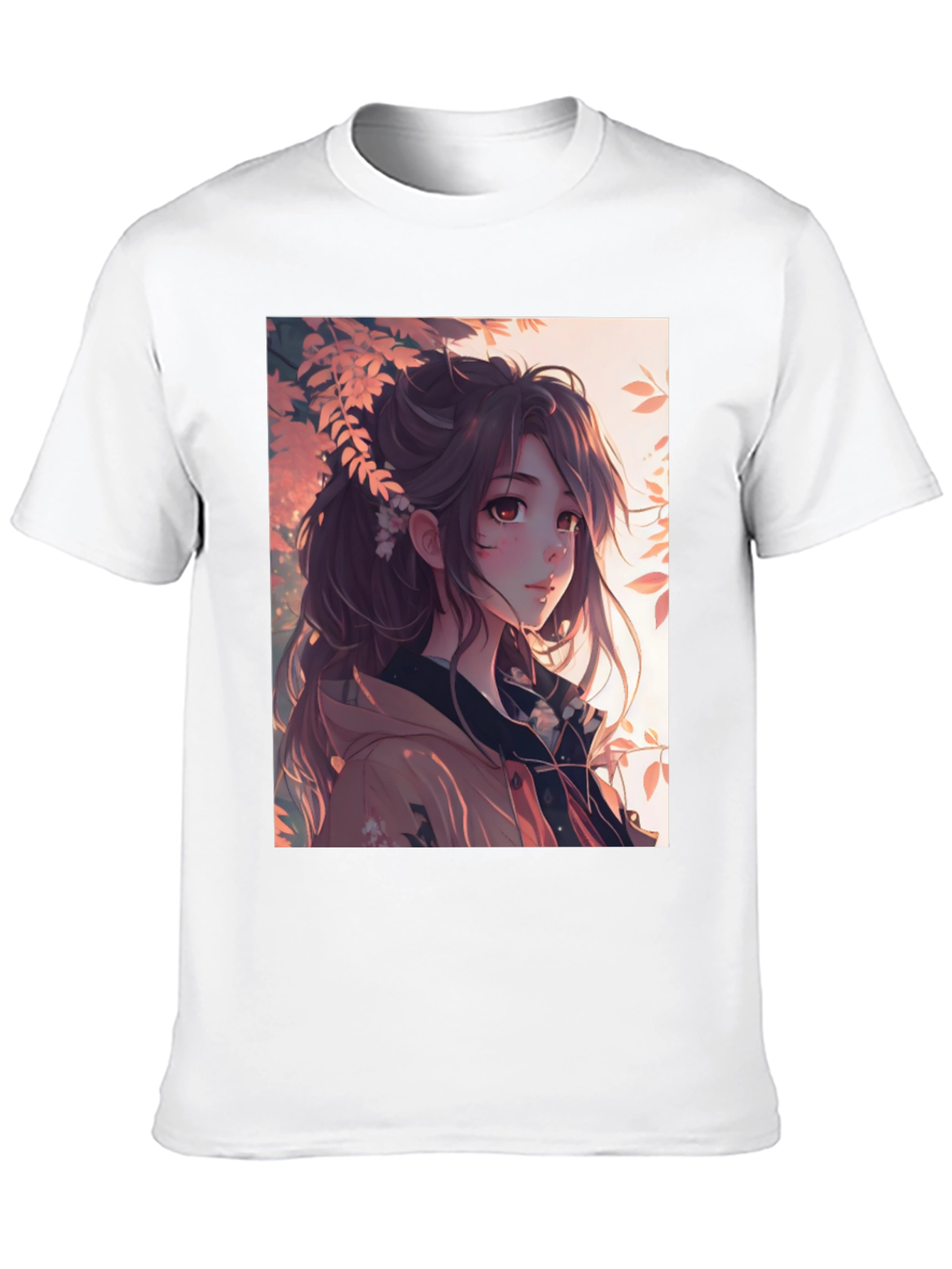 Anime Girl Graphic Black T-Shirt