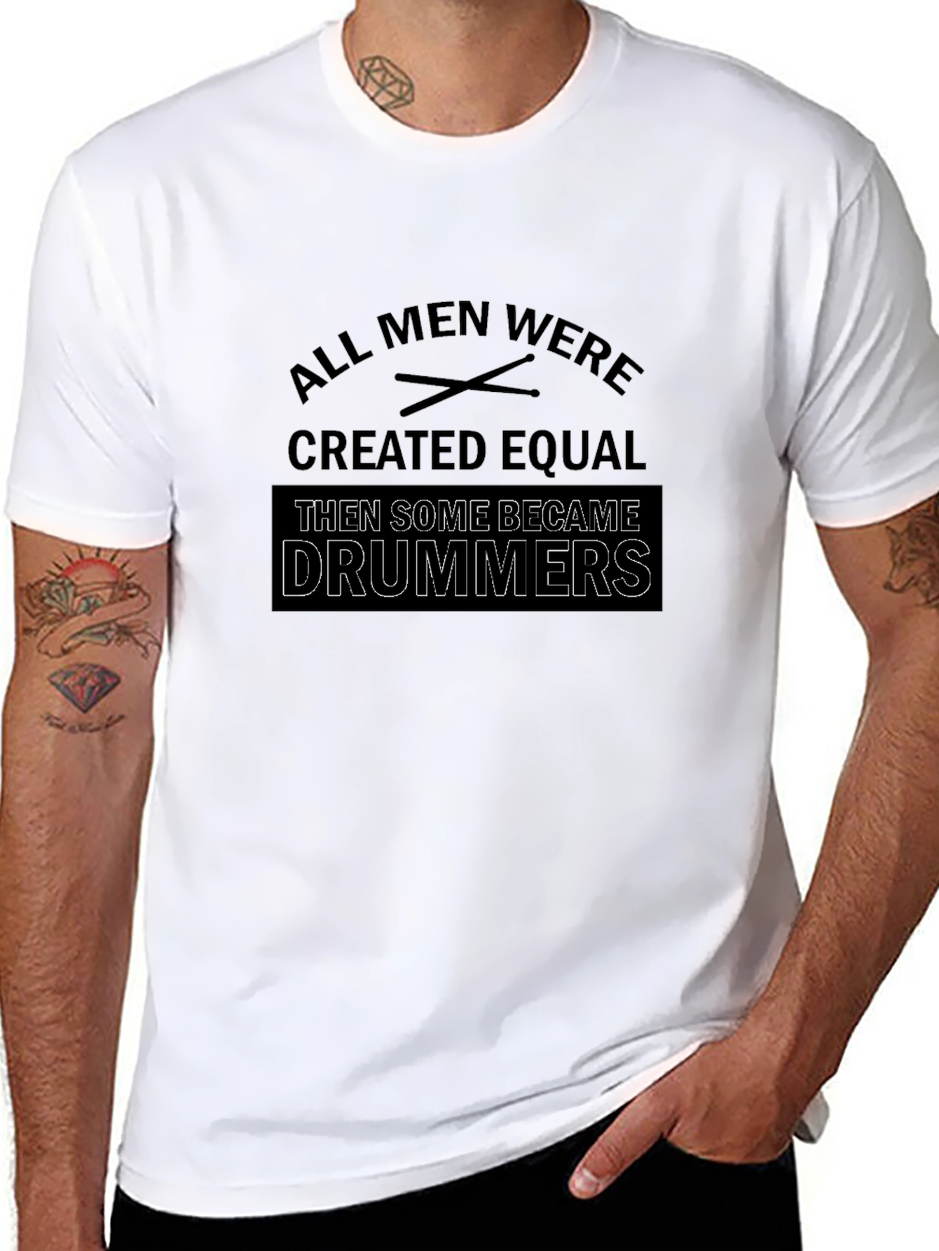 All Men Created Equal Then Some Became Drummers T-Shirt
