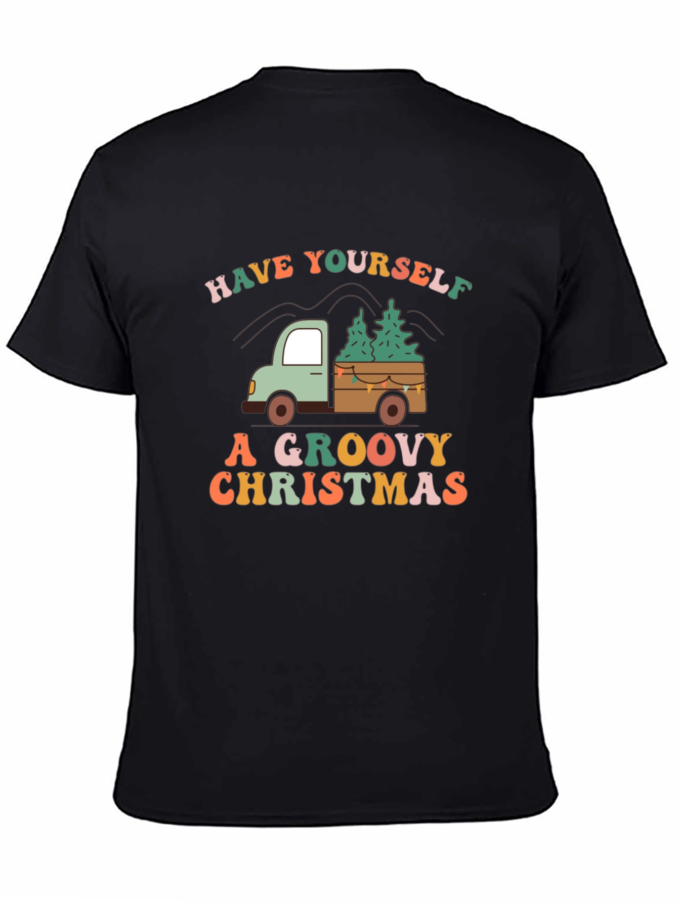 Groovy Christmas Truck Graphic Tee