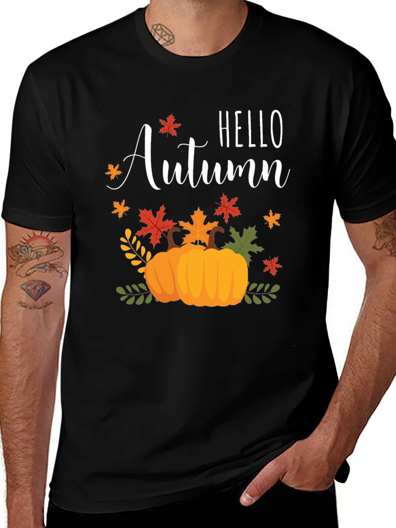 Hello Autumn T-Shirt - Festive Fall Design