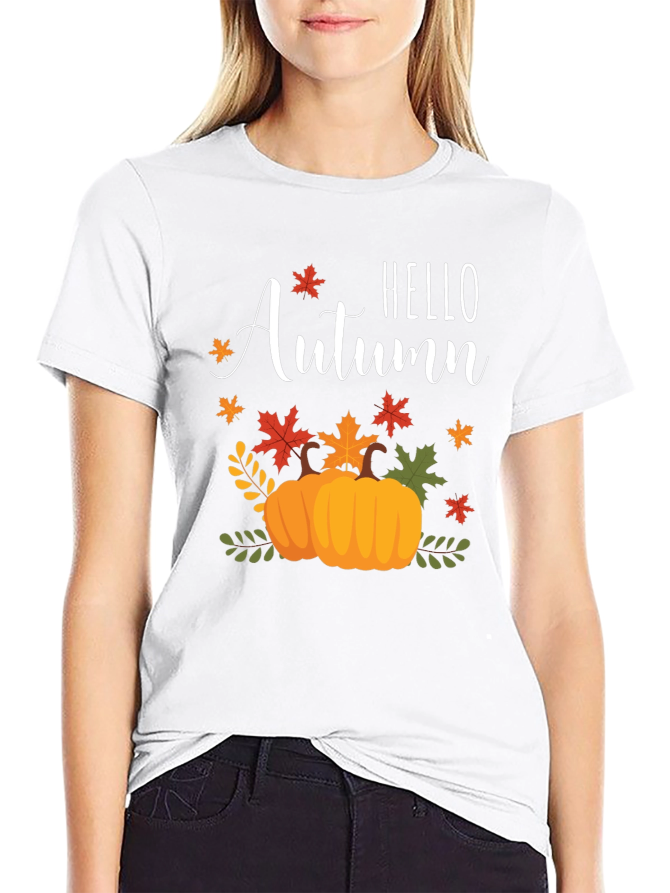 Hello Autumn T-Shirt - Festive Fall Design
