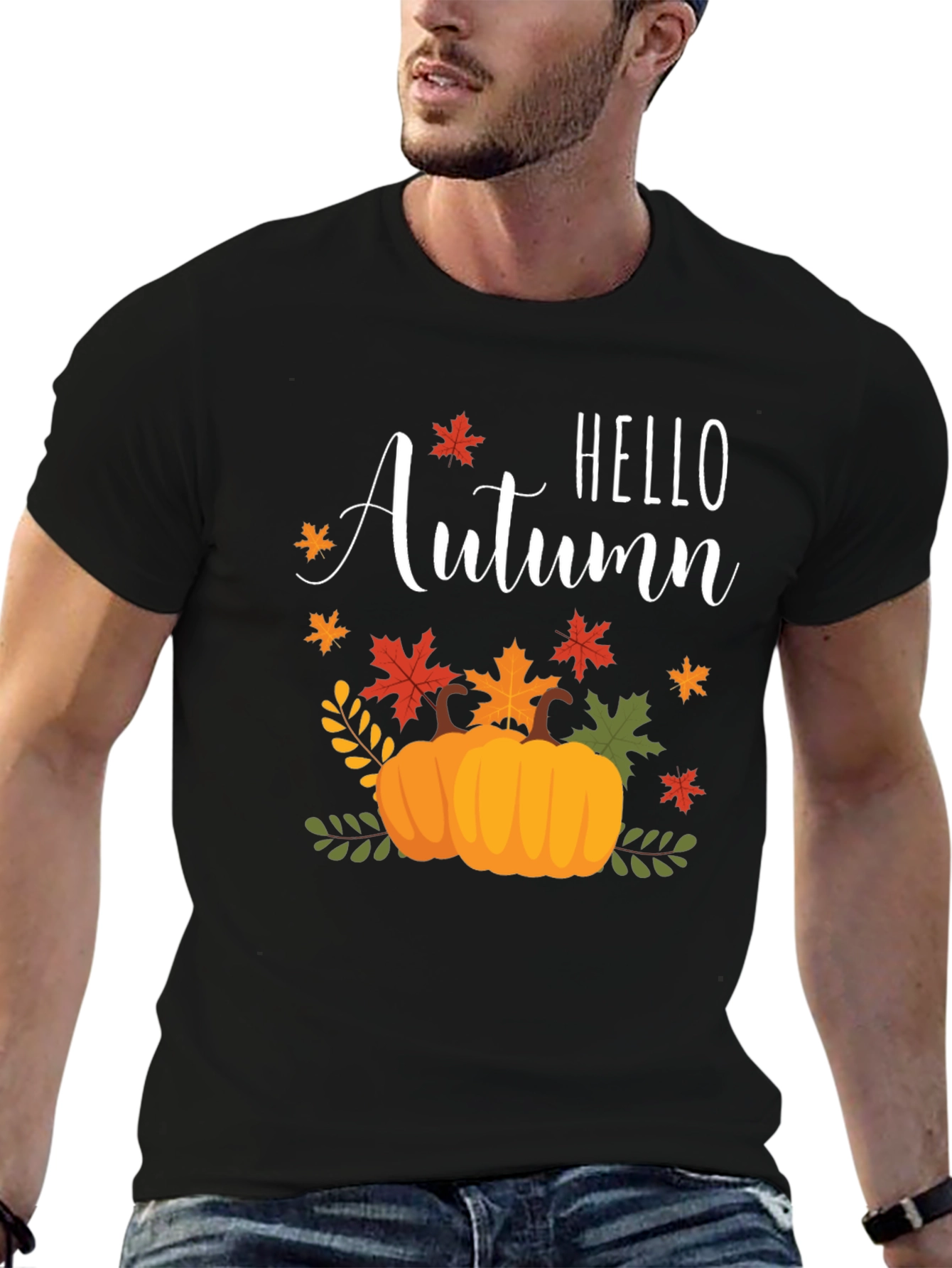 Hello Autumn T-Shirt - Festive Fall Design
