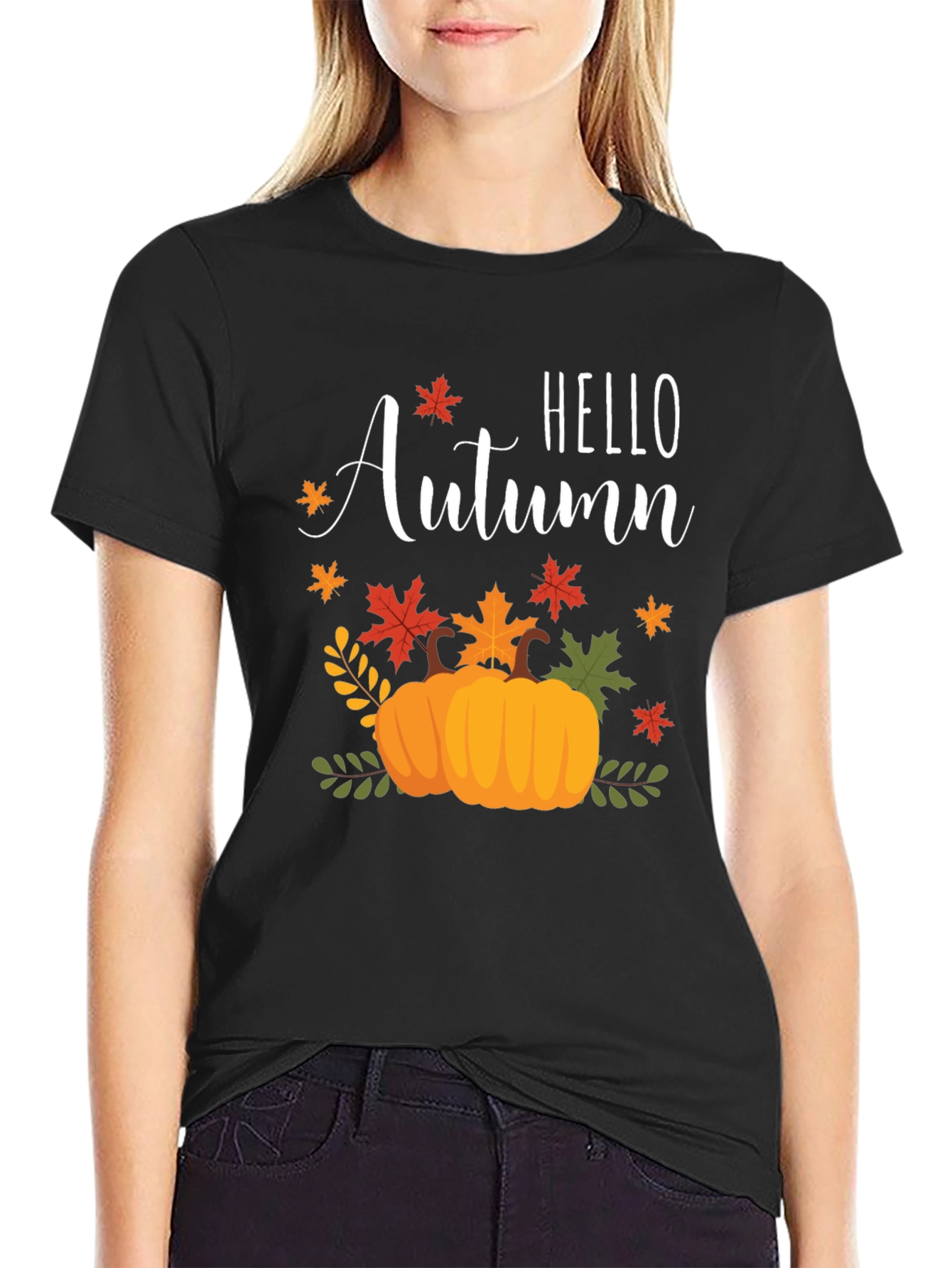 Hello Autumn T-Shirt - Festive Fall Design