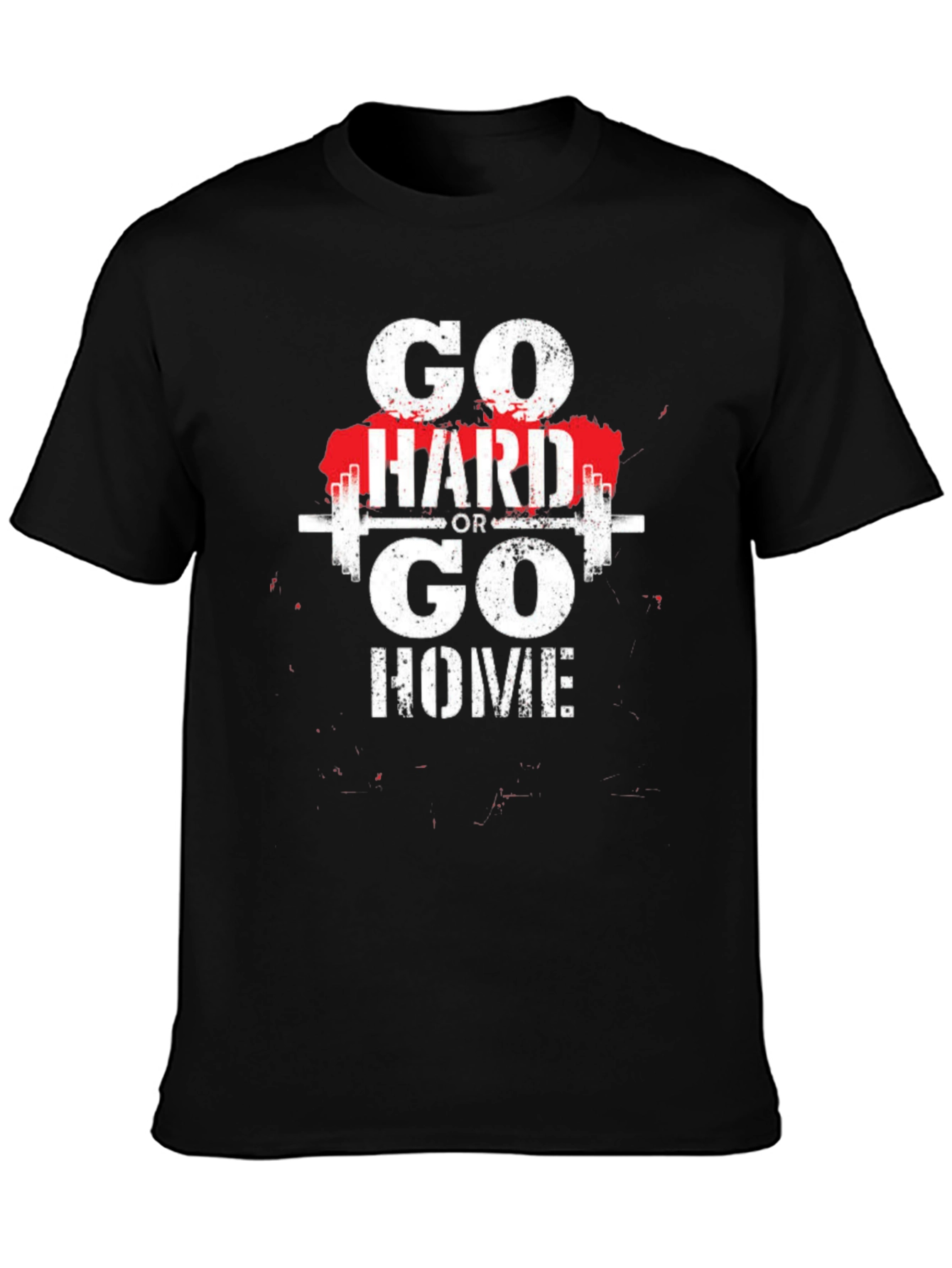 Go Hard or Go Home Black Graphic Tee