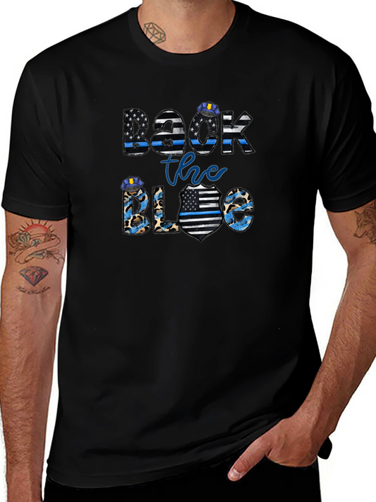 Back the Blue T-Shirt Police Support Graphic Tee