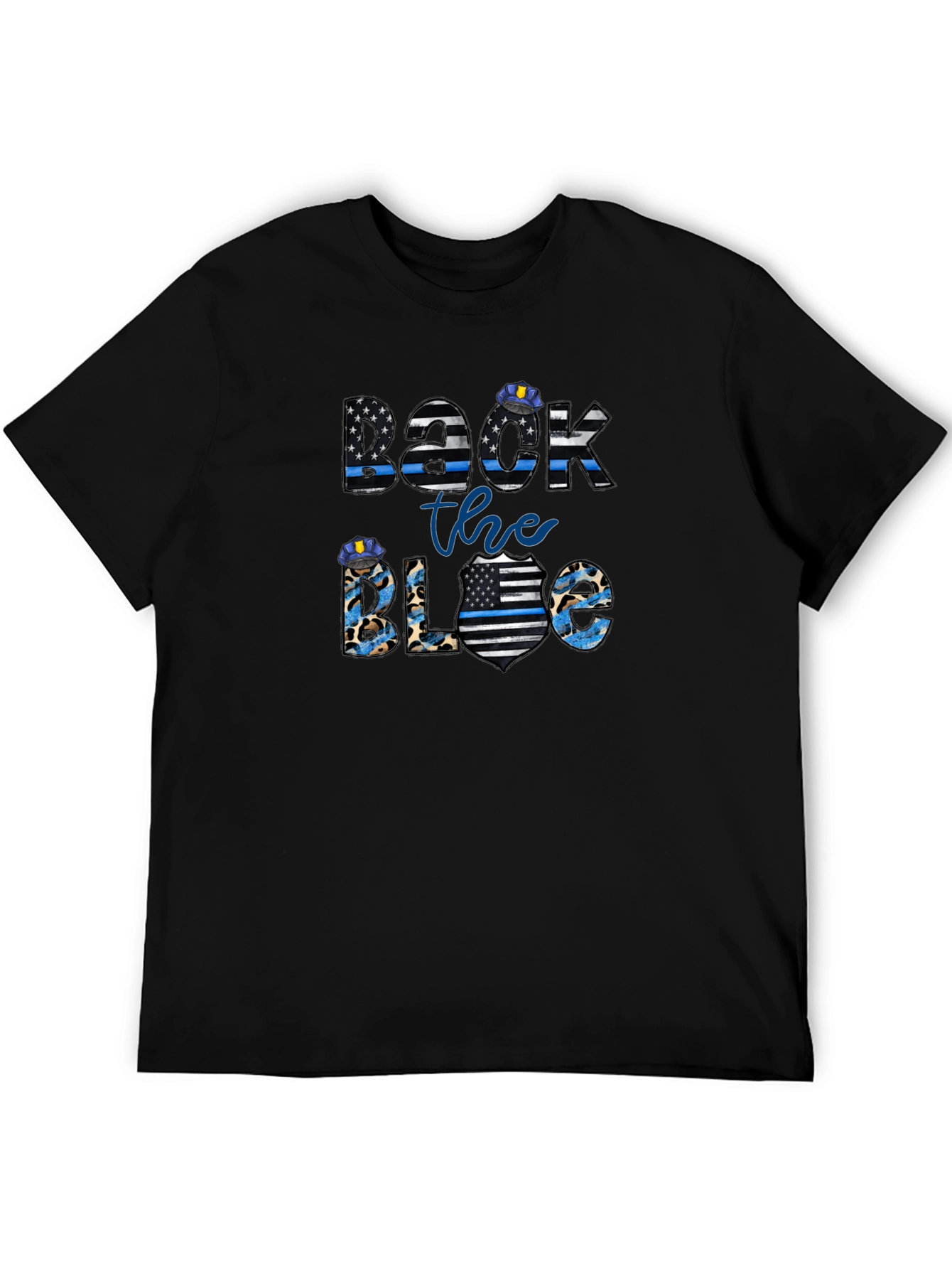 Back the Blue T-Shirt Police Support Graphic Tee