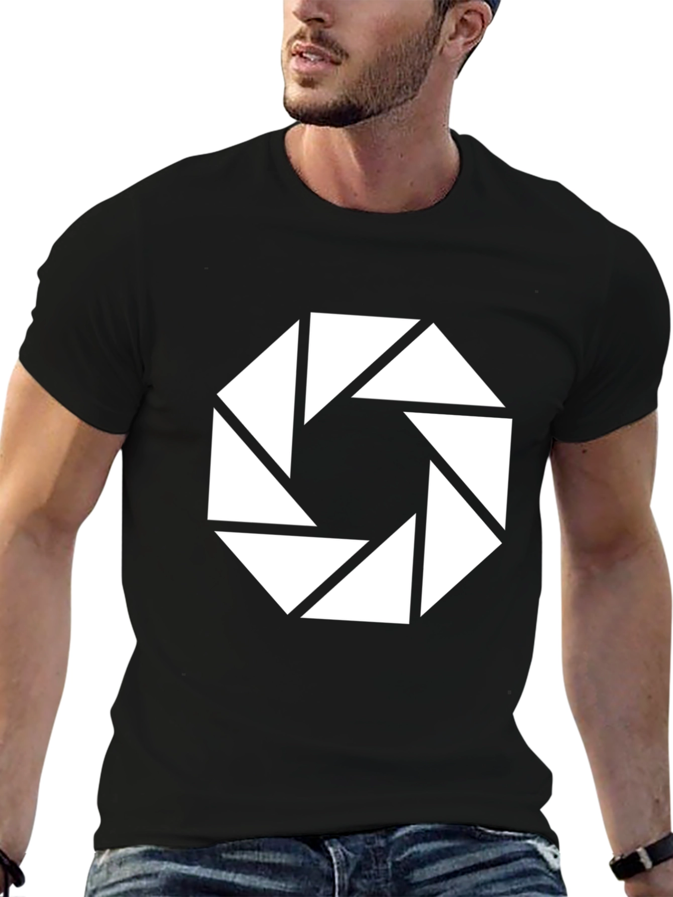 Aperture Science Logo Black T-Shirt