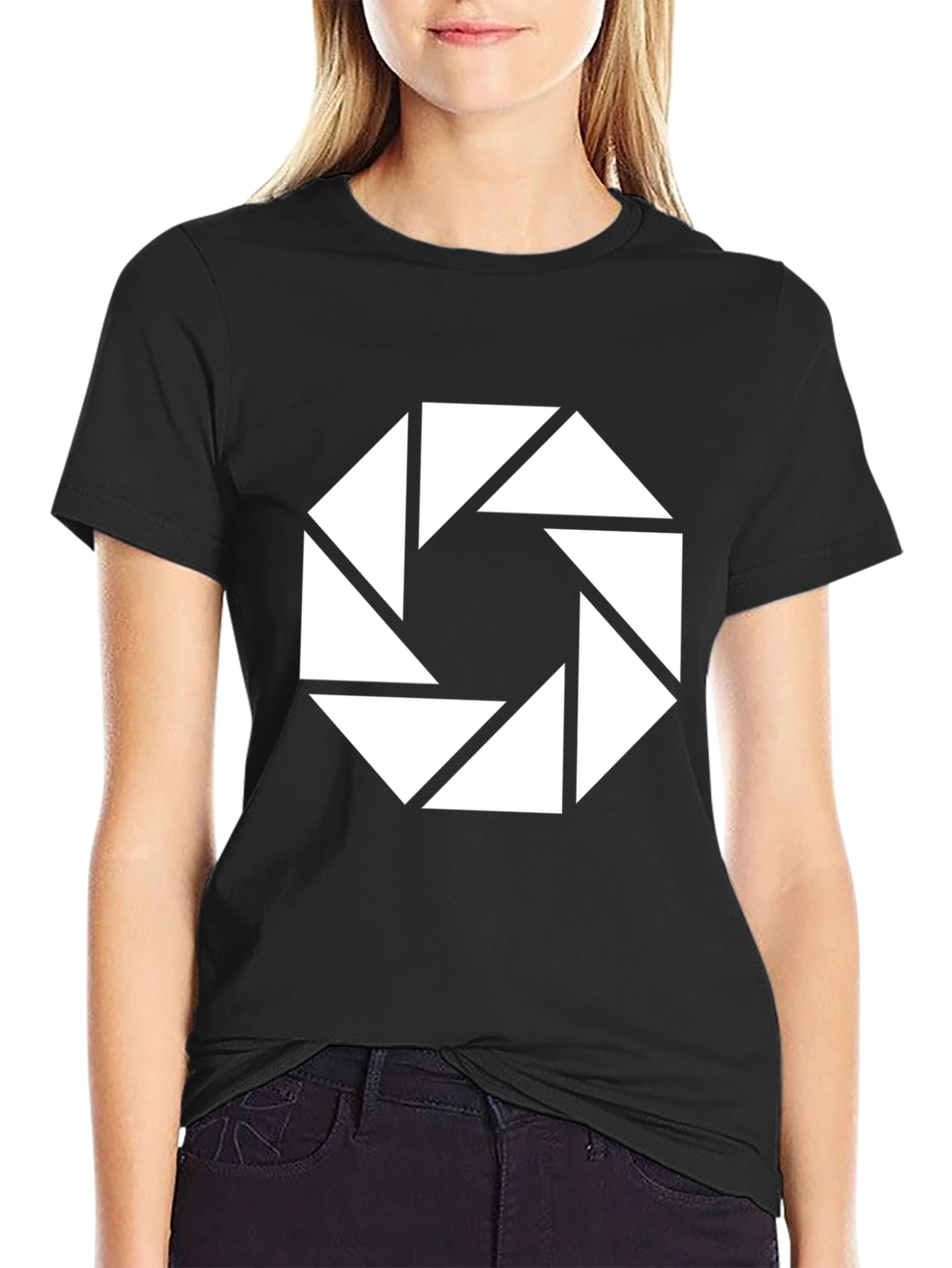 Aperture Science Logo Black T-Shirt