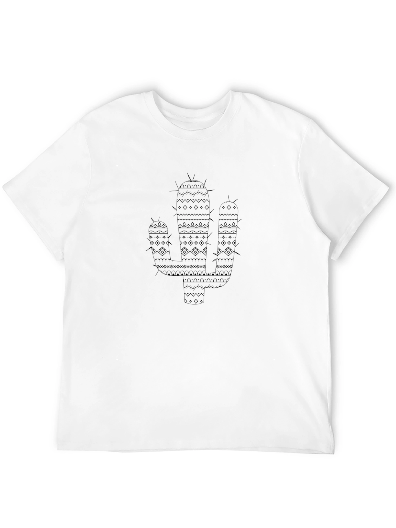 Black Cactus Graphic Tee - Desert Style