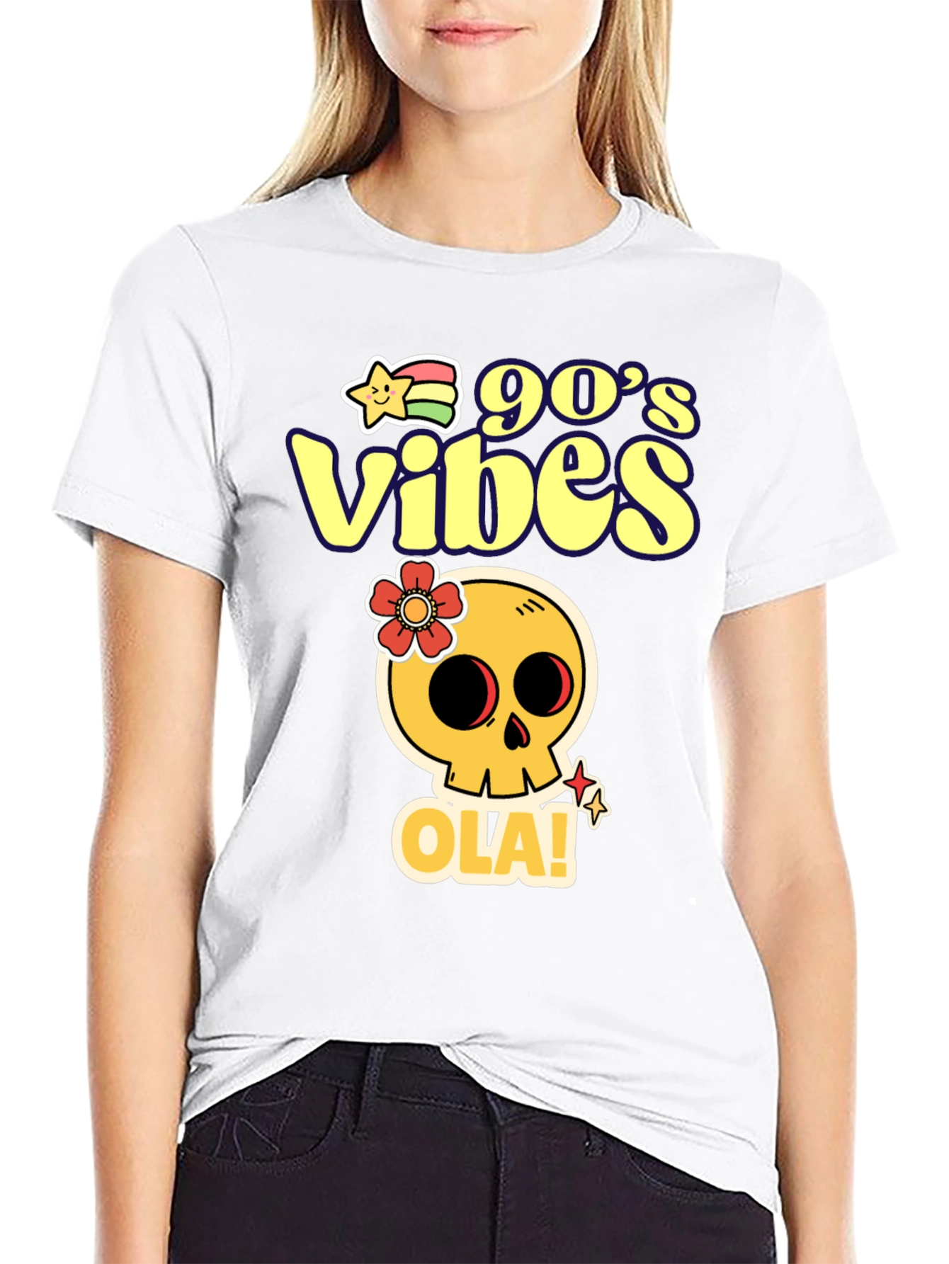 90s Vibes Skull Graphic T-Shirt