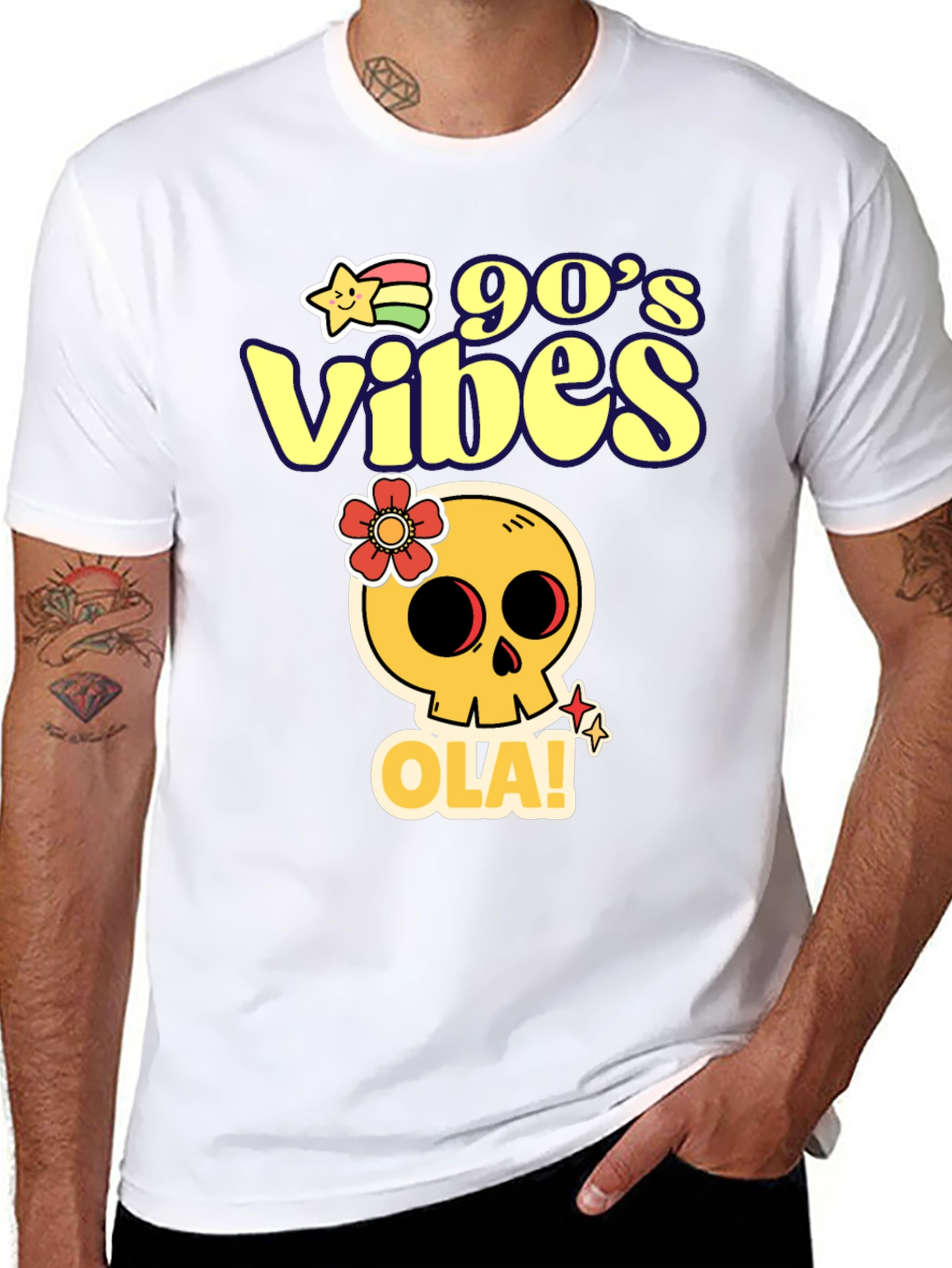 90s Vibes Skull Graphic T-Shirt