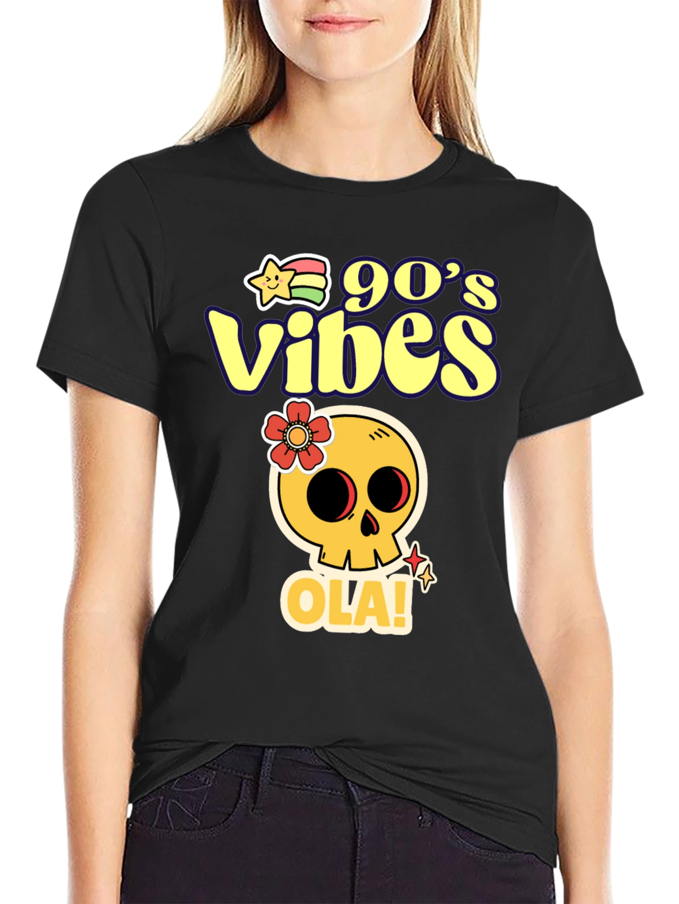 90s Vibes Skull Graphic T-Shirt
