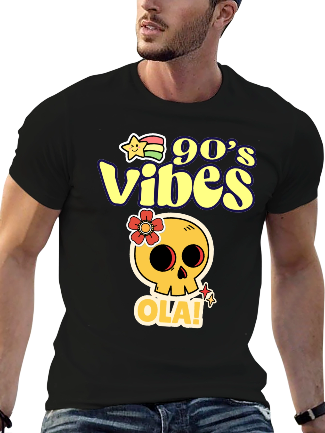 90s Vibes Skull Graphic T-Shirt
