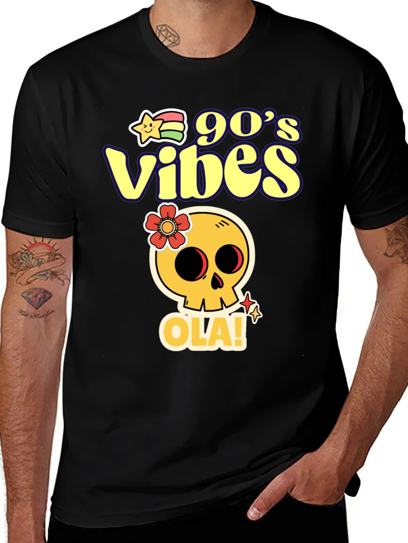 90s Vibes Skull Graphic T-Shirt